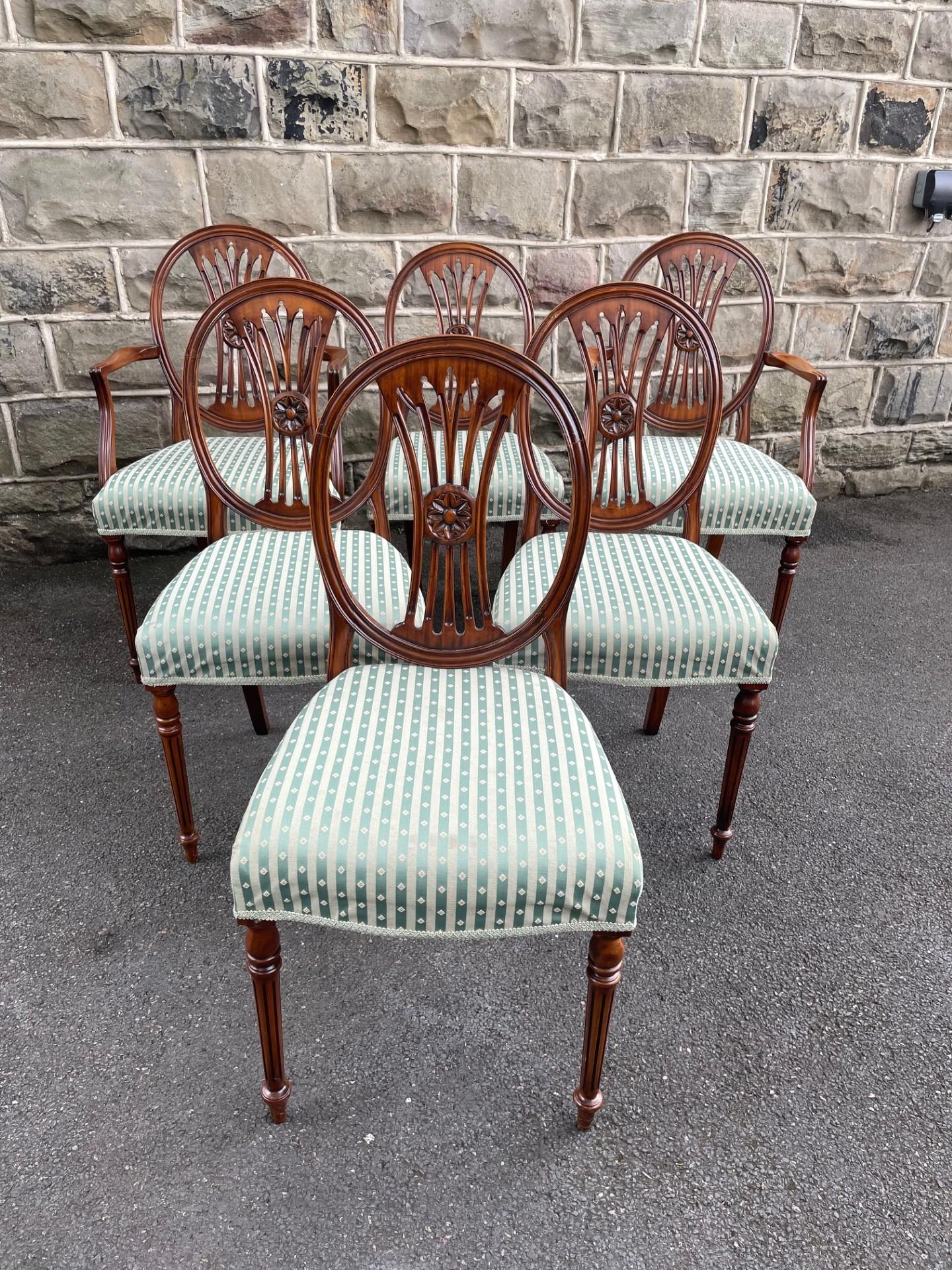 Antique Set 6 Mahogany Dining Chairs (1 of 11)
