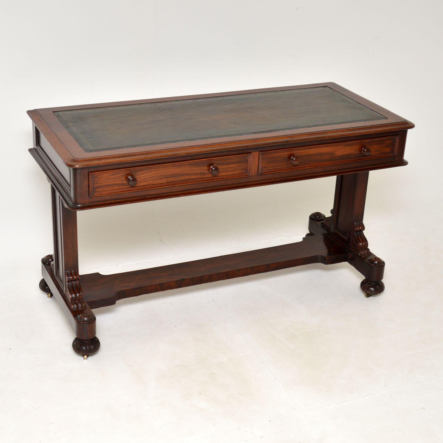 Antique William IV Mahogany Leather Top Writing Table / Desk (1 of 12) Antique William IV Mahogany Leather Top Writing Table / Desk (1 of 12)