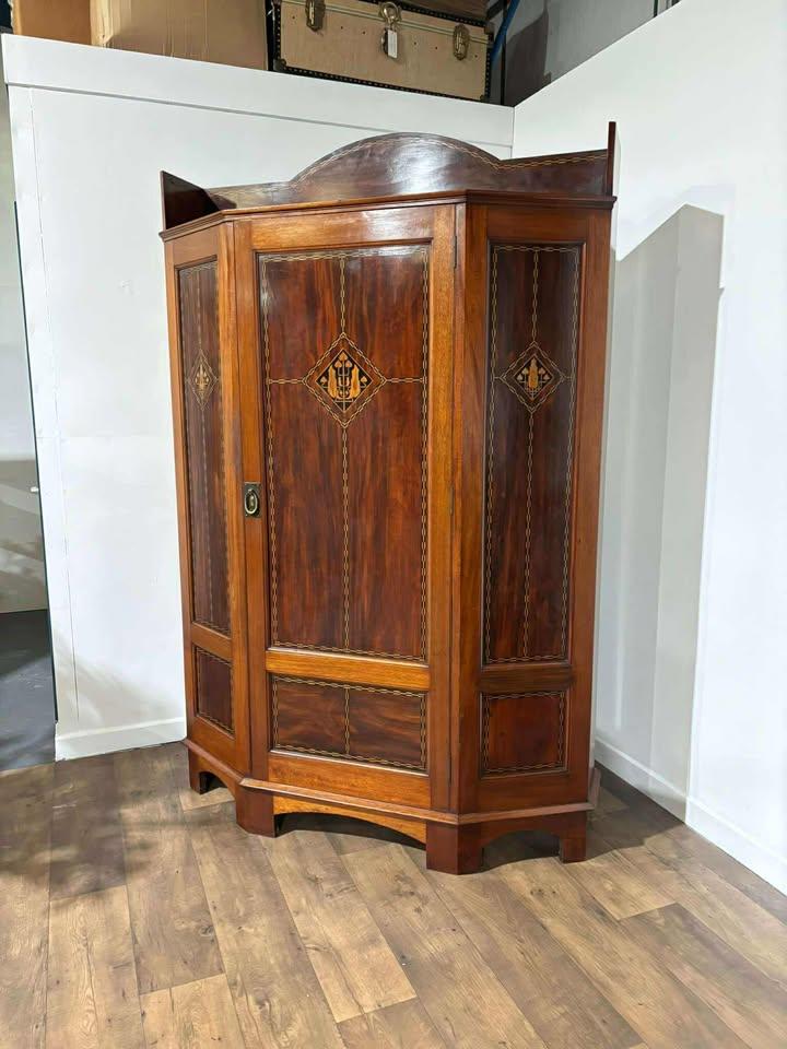 Exceptional Aesthetic Movement Mahogany Hall Wardrobe (1 of 21)