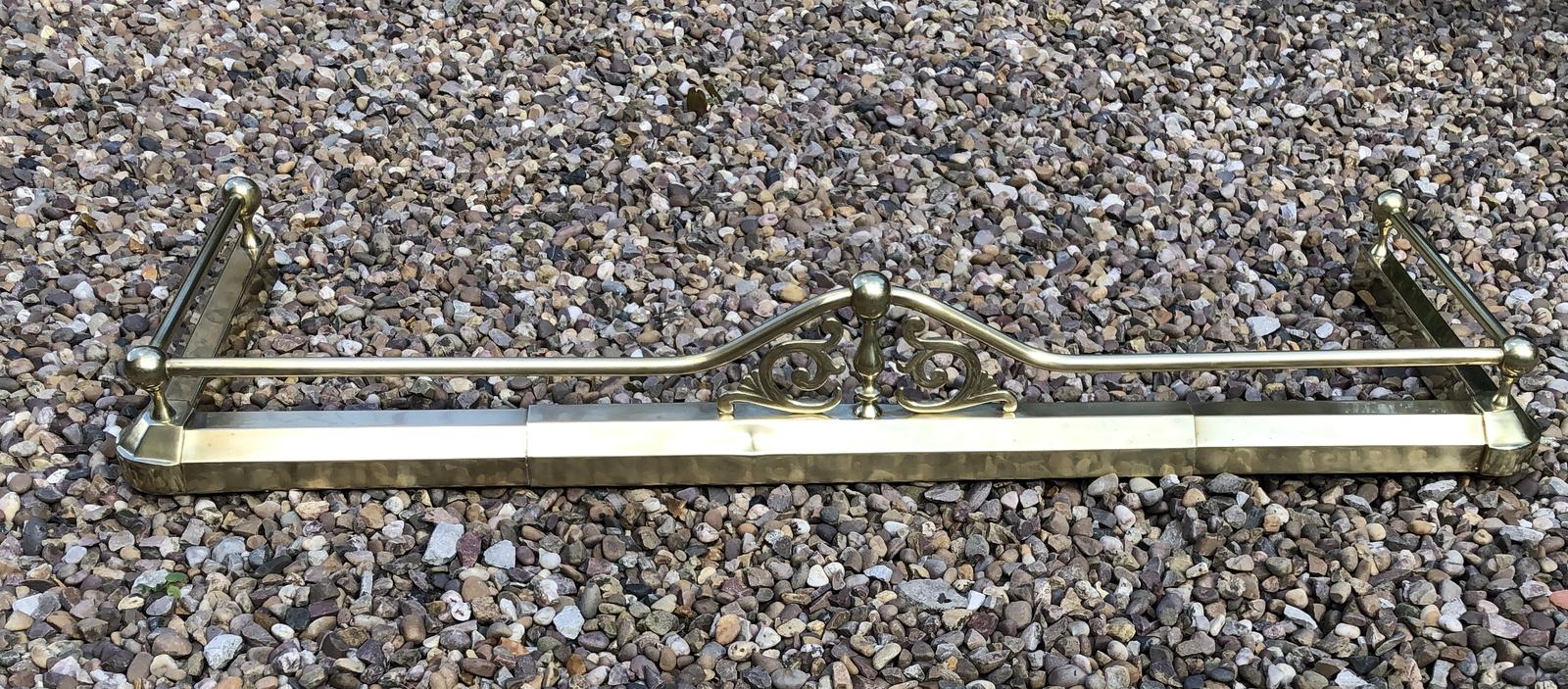 Late 19th Century Brass & Steel Fender (1 of 3) Late 19th Century Brass & Steel Fender (1 of 3)