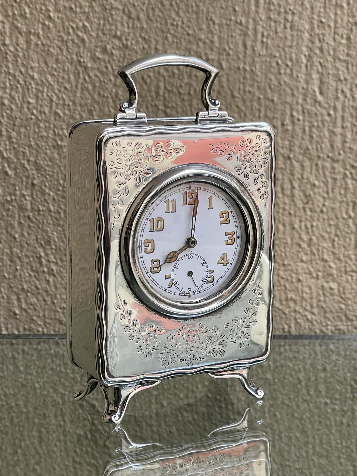 Solid Silver Cased Clock 1920 (1 of 6) Solid Silver Cased Clock 1920 (1 of 6)