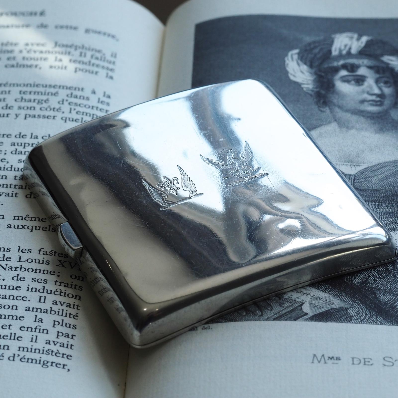 Antique Victorian Solid Silver Cigarette Case Wonderful Curve & Crested - London 1894 (1 of 19)