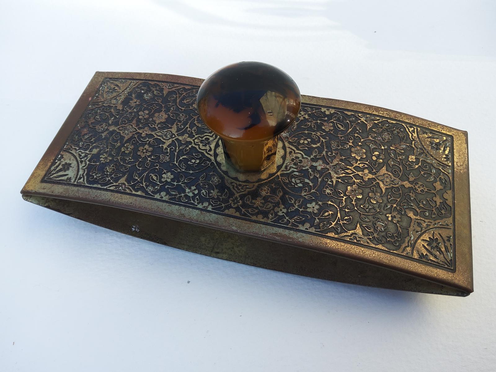 Brass and Faux Tortoise Shell Blotter (1 of 5)