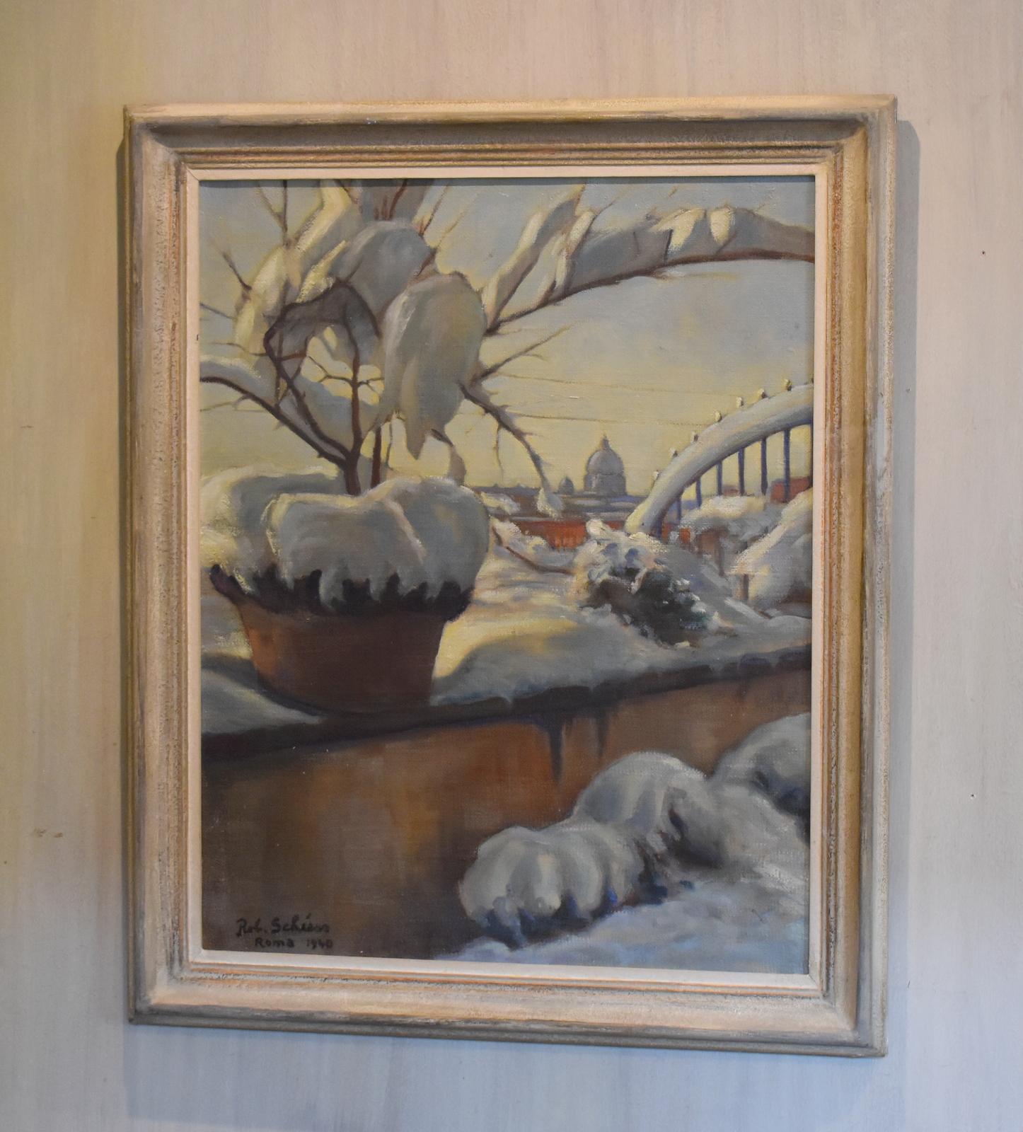 Rome in the Snow - Oil Painting by Robert Schiess (1 of 6) Rome in the Snow - Oil Painting by Robert Schiess (1 of 6)