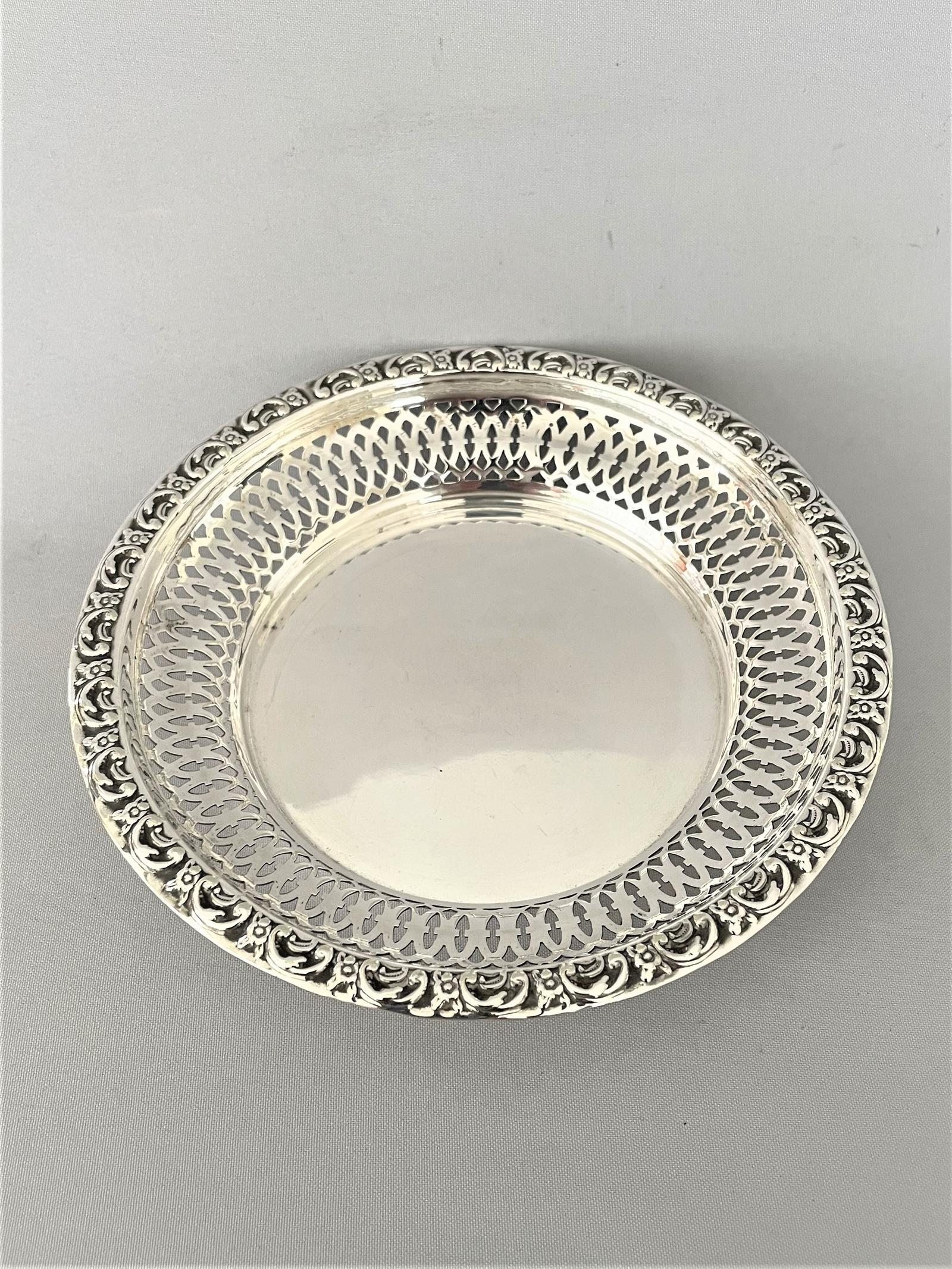 Victorian Silver Plated Pierced Bonbon Dish (1 of 5)