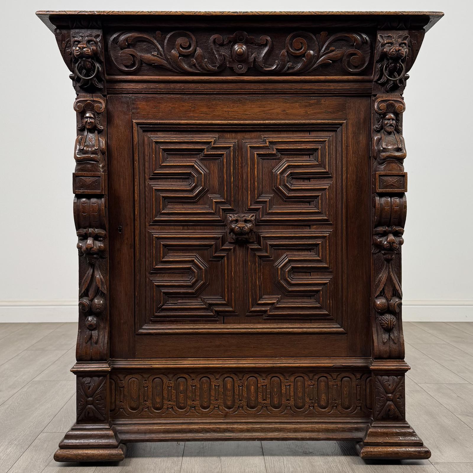 Antique 19th Century Carved Victorian Cupboard in Oak (1 of 12) Antique 19th Century Carved Victorian Cupboard in Oak (1 of 12)