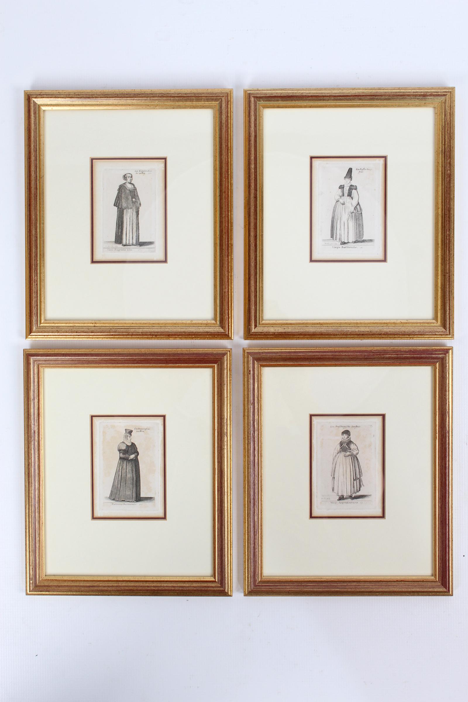 Set Four Small 17th Century Wenceslaus Hollar Etchings (1 of 14) Set Four Small 17th Century Wenceslaus Hollar Etchings (1 of 14)