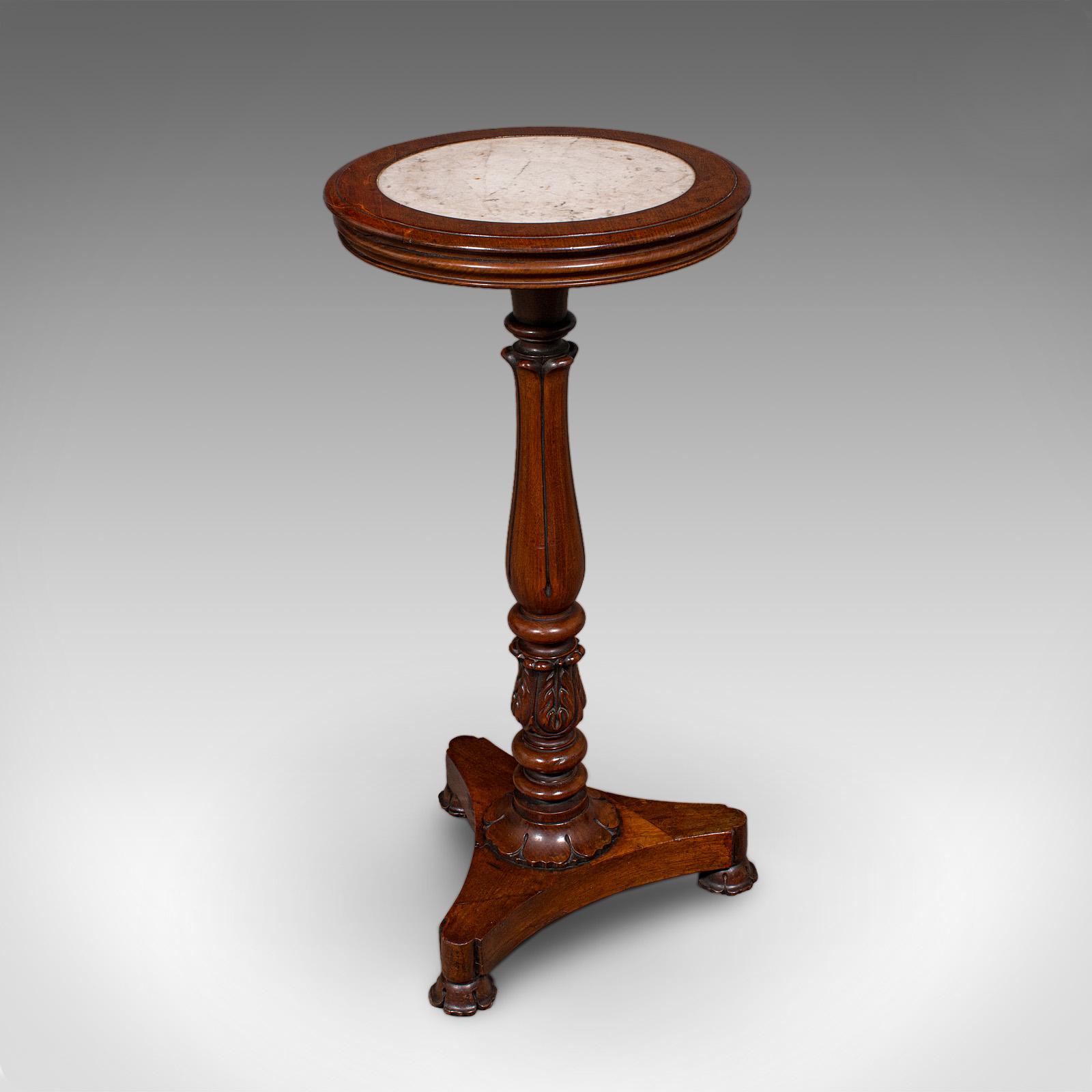 Antique Jardiniere Stand, English, Walnut, Marble, Planter Table - William IV (1 of 10) Antique Jardiniere Stand, English, Walnut, Marble, Planter Table - William IV (1 of 10)
