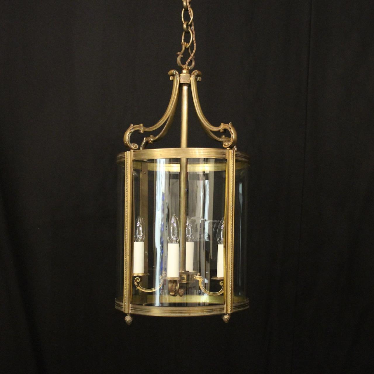 French Gilded Bronze Antique Hall Lantern (1 of 10) French Gilded Bronze Antique Hall Lantern (1 of 10)