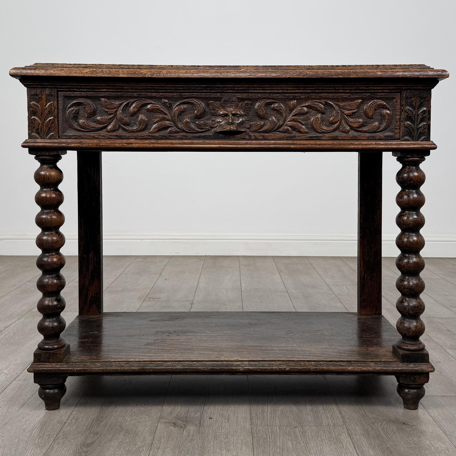 Antique 19th Century Victorian Bobbin Turned Side Table In Oak (1 of 11) Antique 19th Century Victorian Bobbin Turned Side Table In Oak (1 of 11)
