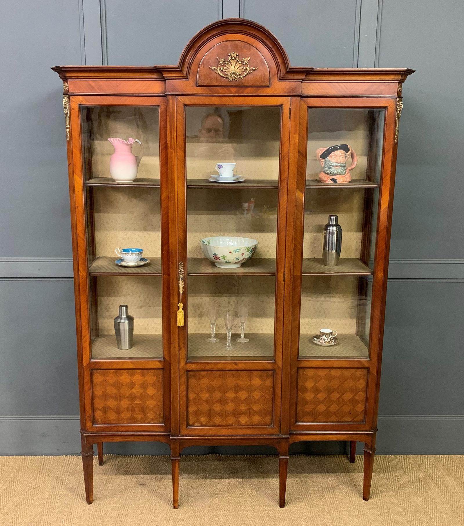 Edwardian Kingwood & Walnut Display Cabinet (1 of 14)