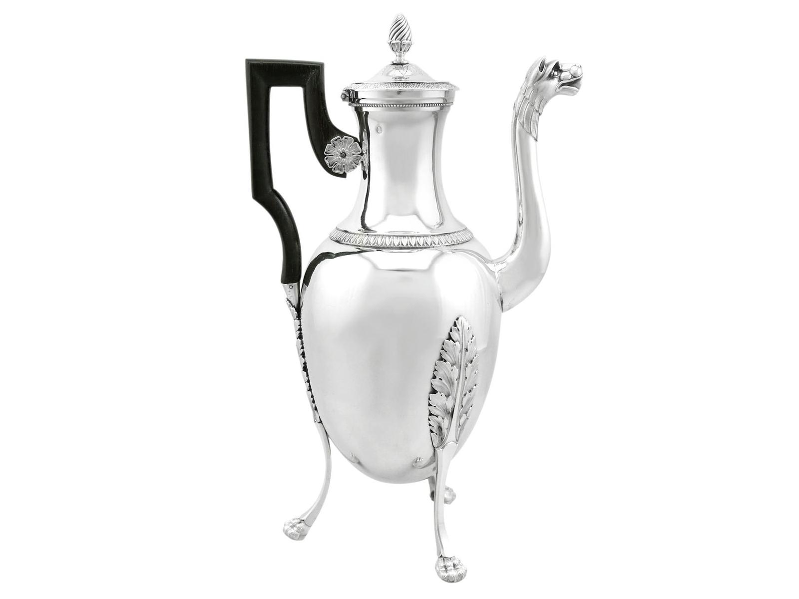 French Silver Coffee Pot - Antique c.1800 (1 of 15)
