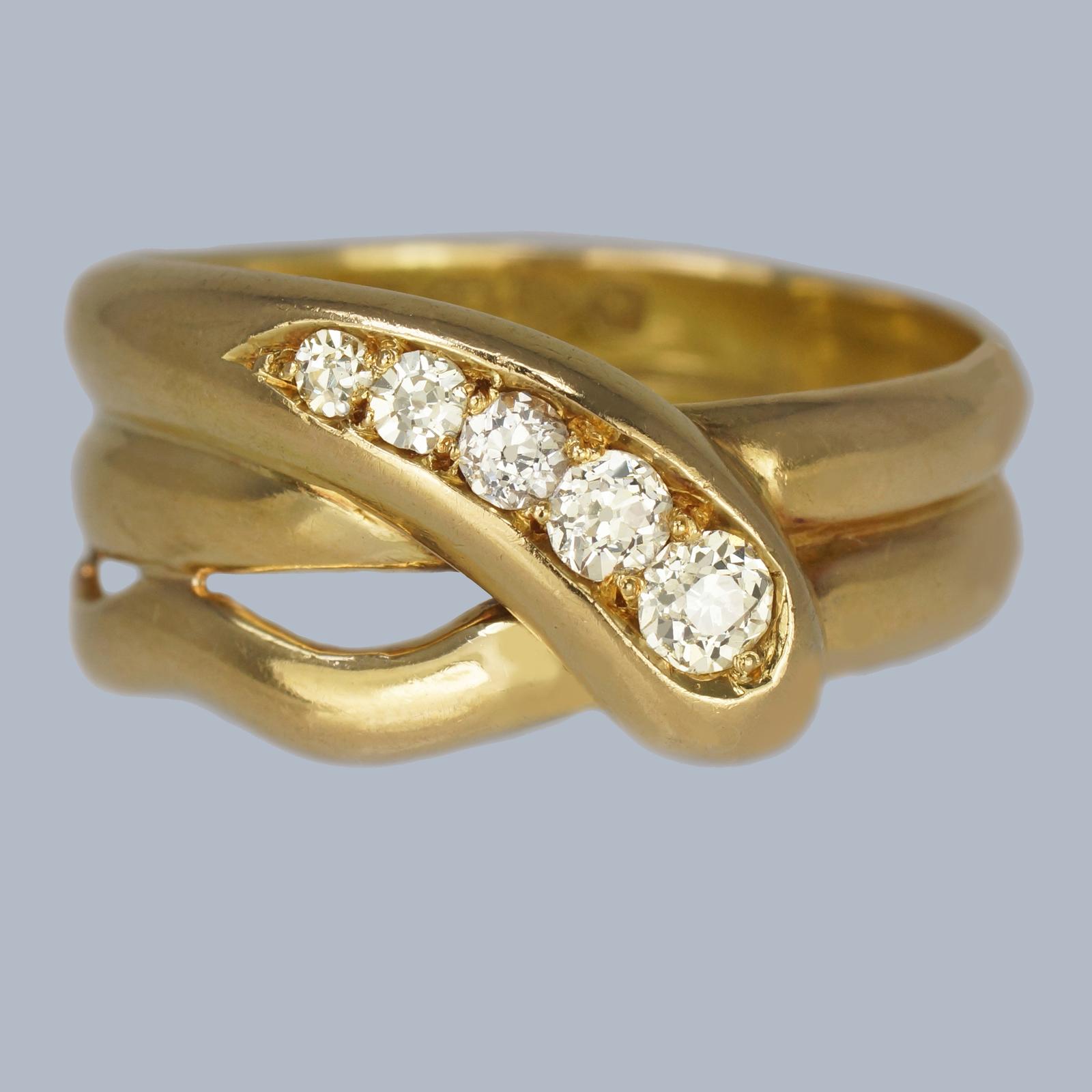 Exceptional Victorian Diamond Serpent Ring – 18ct Gold, Chester 1896 (1 of 11) Exceptional Victorian Diamond Serpent Ring – 18ct Gold, Chester 1896 (1 of 11)