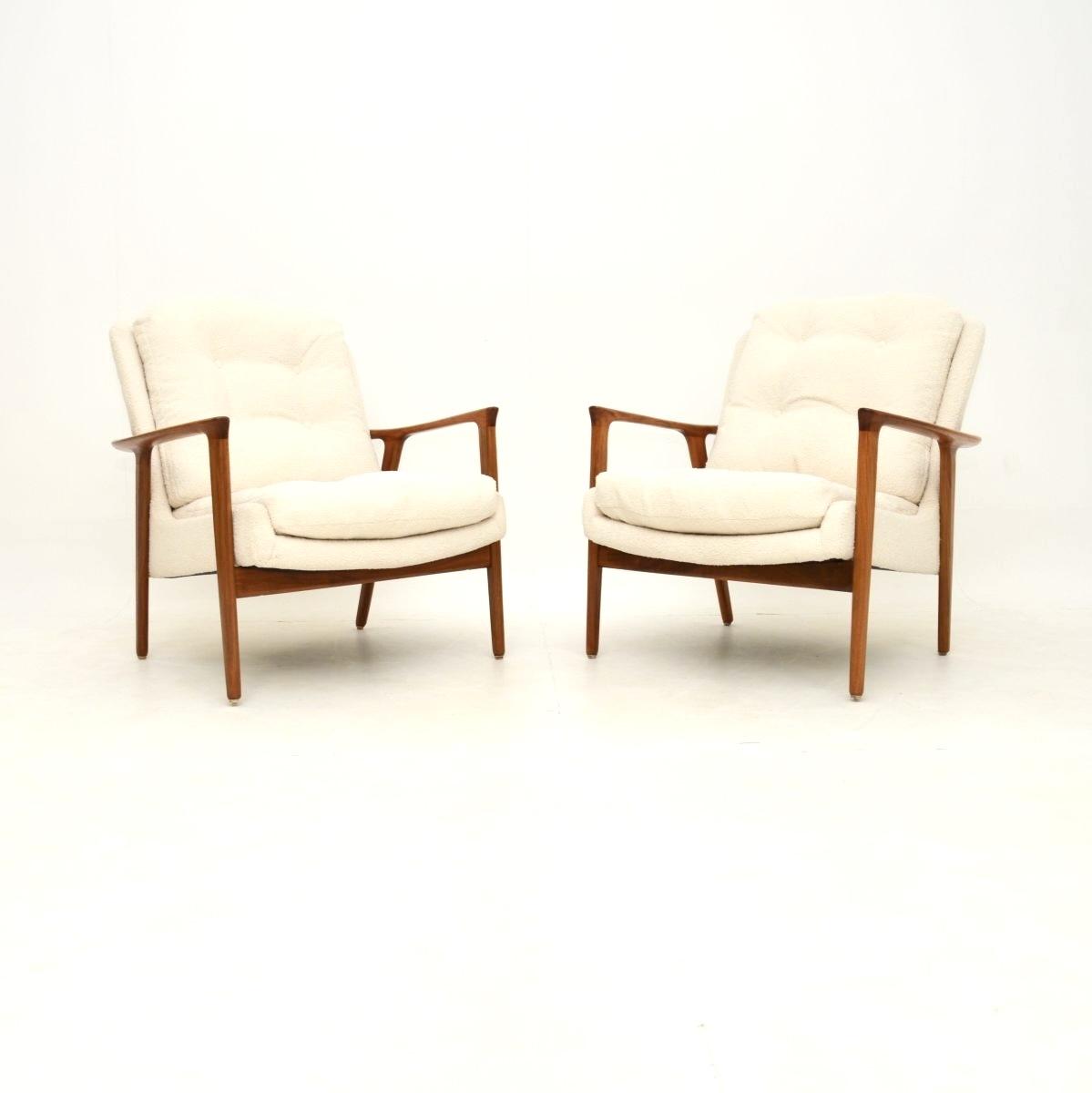 Pair of Swedish Vintage Walnut Armchairs by Inge Andersson (1 of 10) Pair of Swedish Vintage Walnut Armchairs by Inge Andersson (1 of 10)