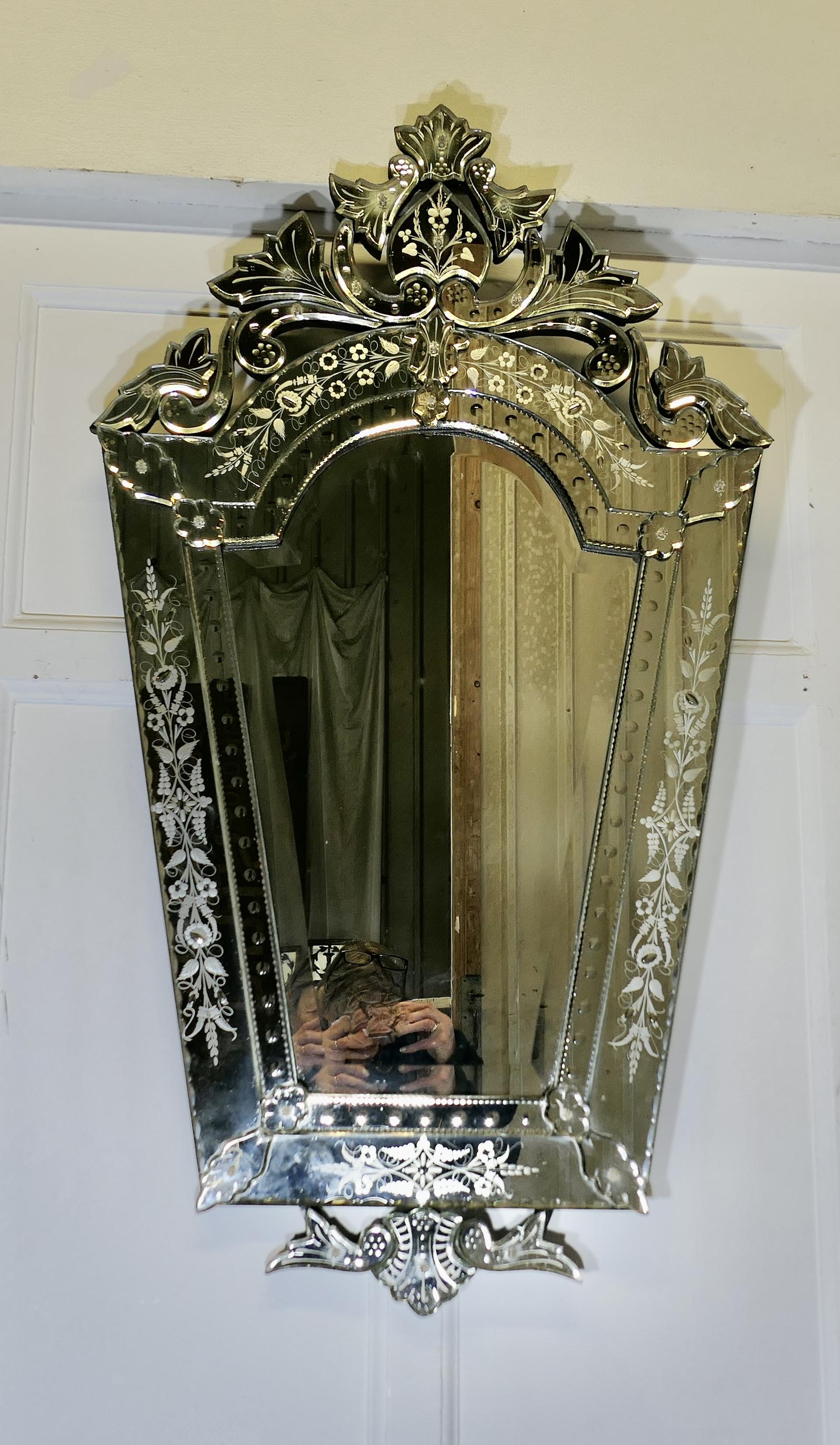 Superb Large Venetian Cushion Mirror (1 of 10)