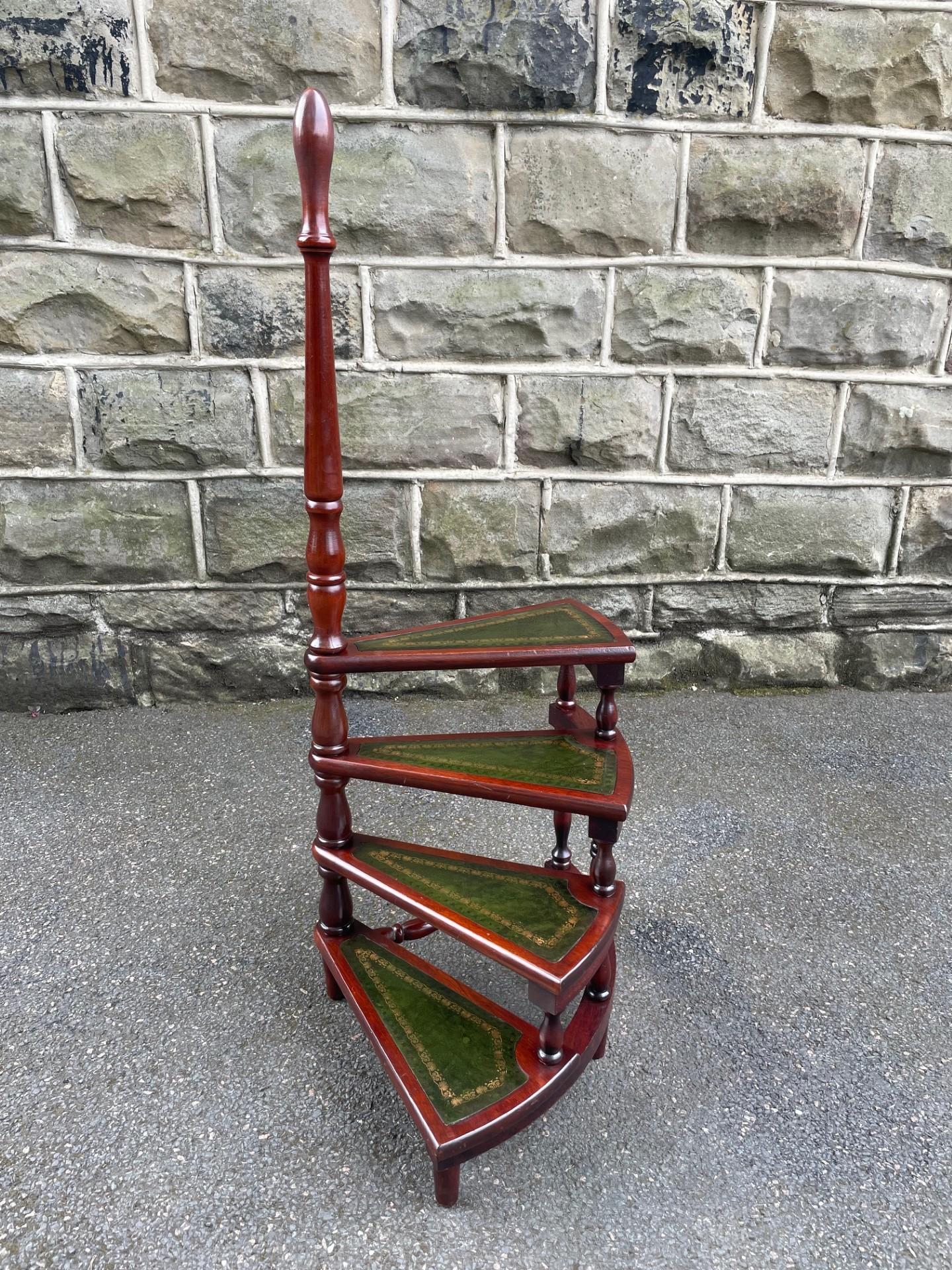 Vintage Mahogany Spiral Library Steps (1 of 9) Vintage Mahogany Spiral Library Steps (1 of 9)