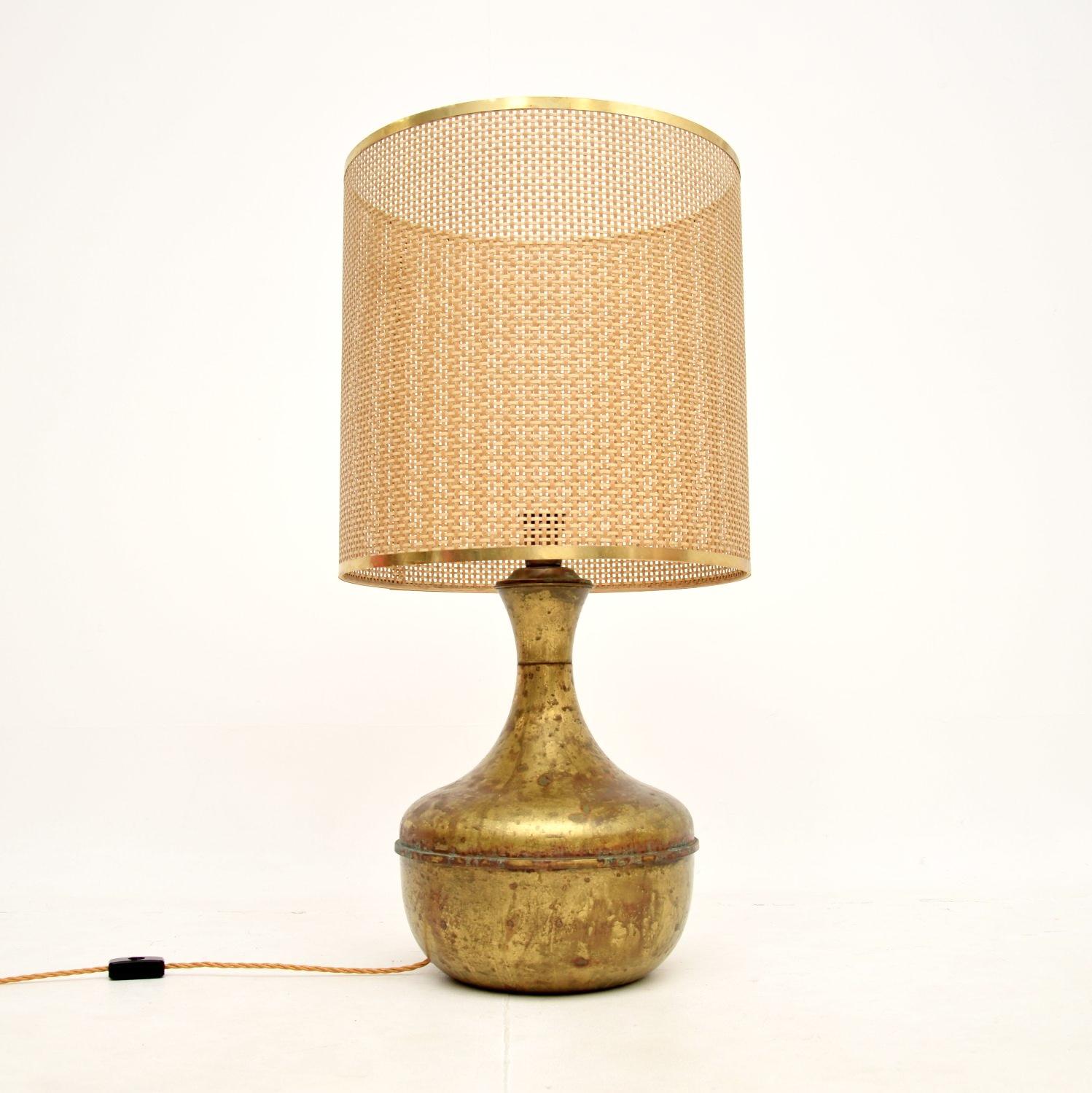 Large Vintage Brass Table Lamp (1 of 7)