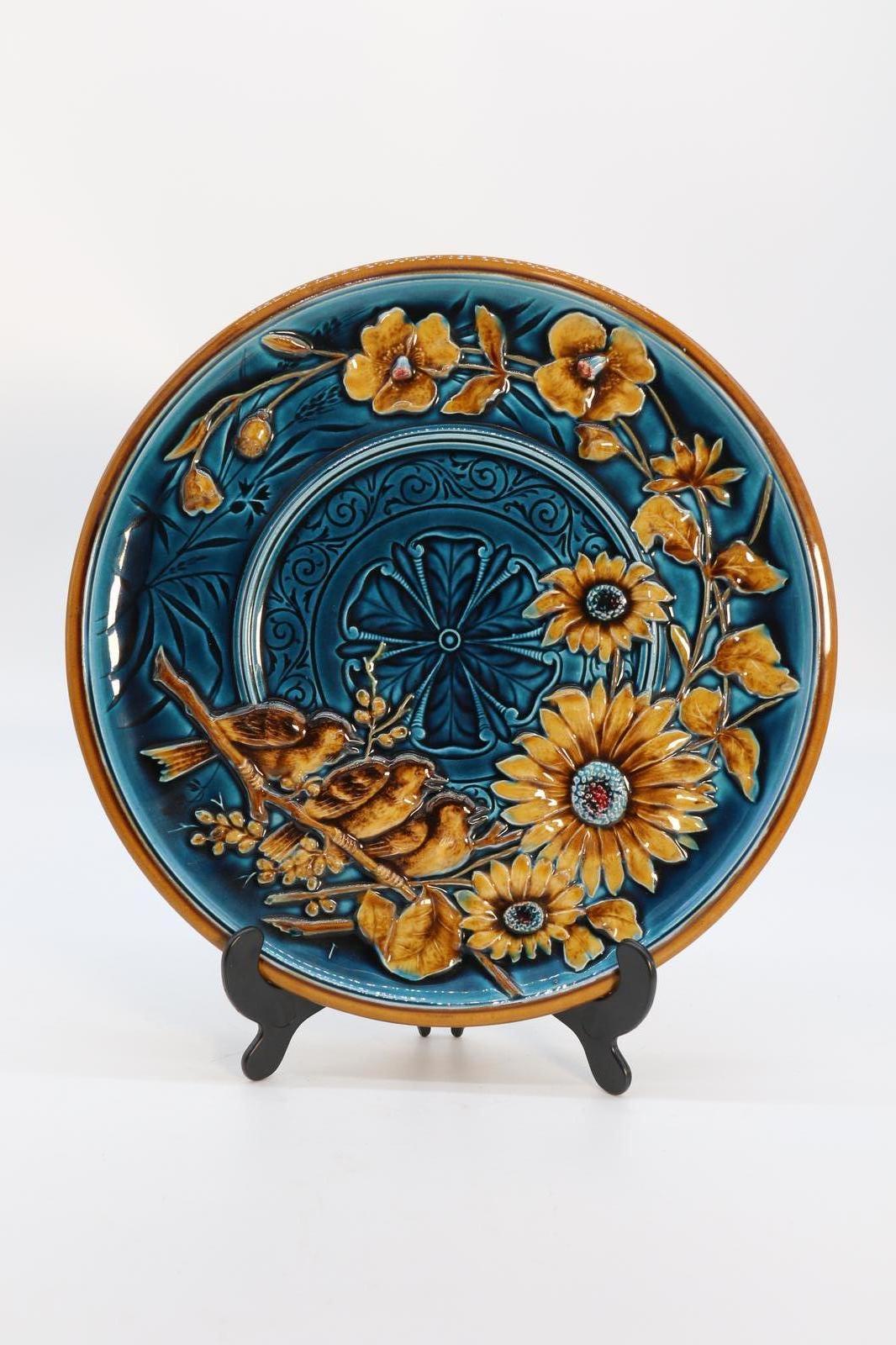 19th Century Austrian Majolica Pottery Charger from the Gebruder Schutz Factory (1 of 12)