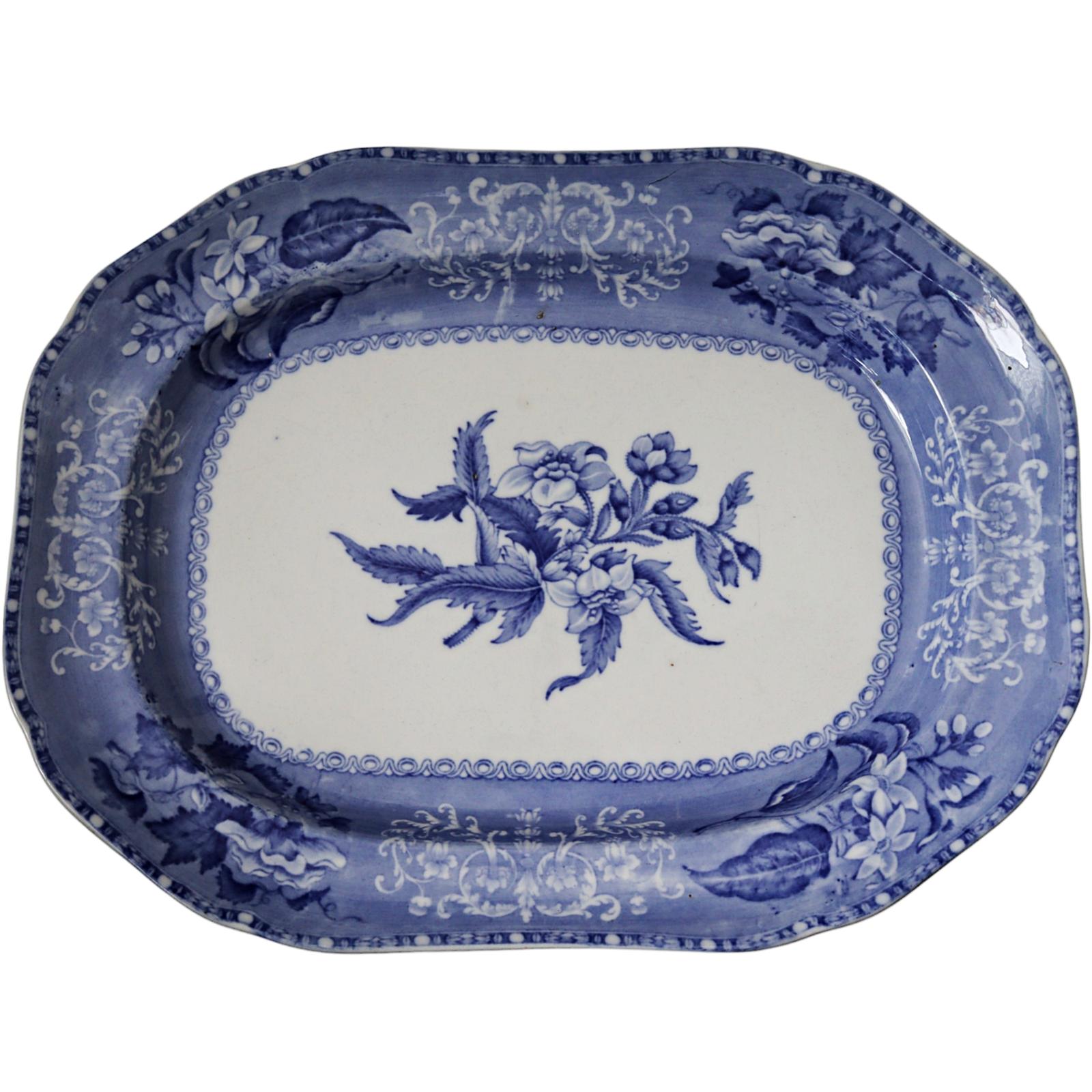 Copeland Blue and White Pottery Platter (1 of 2)