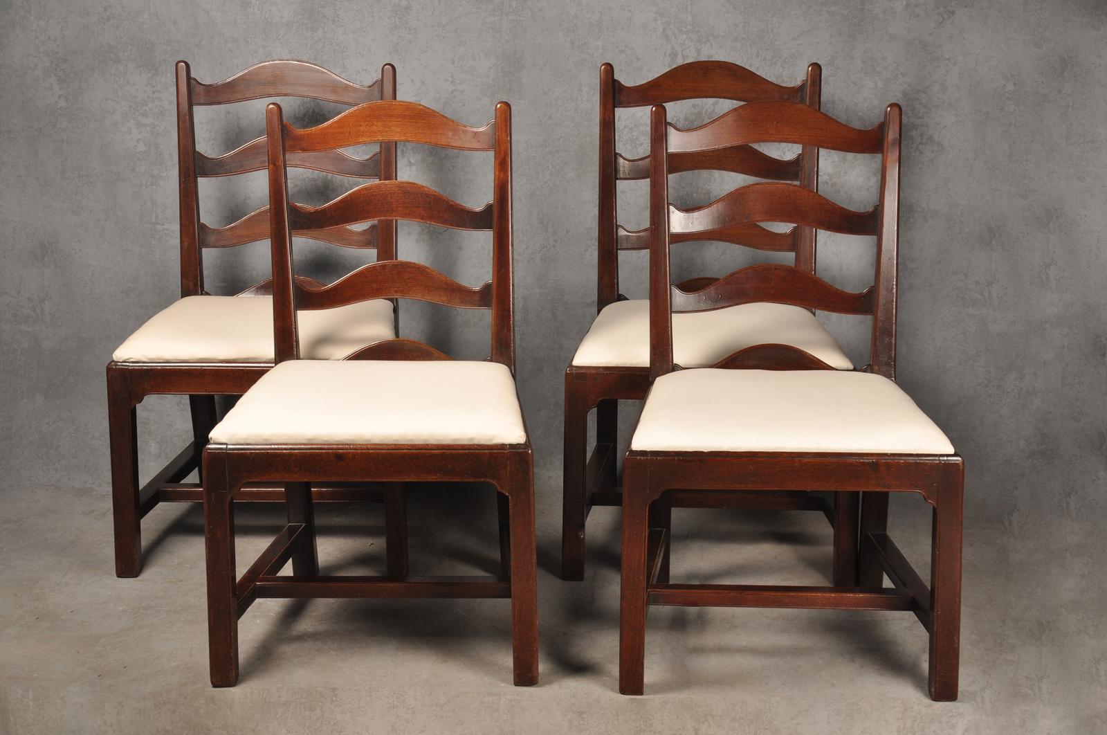 Four Fine 18th Century Mahogany Ladderback Chairs (1 of 21) Four Fine 18th Century Mahogany Ladderback Chairs (1 of 21)