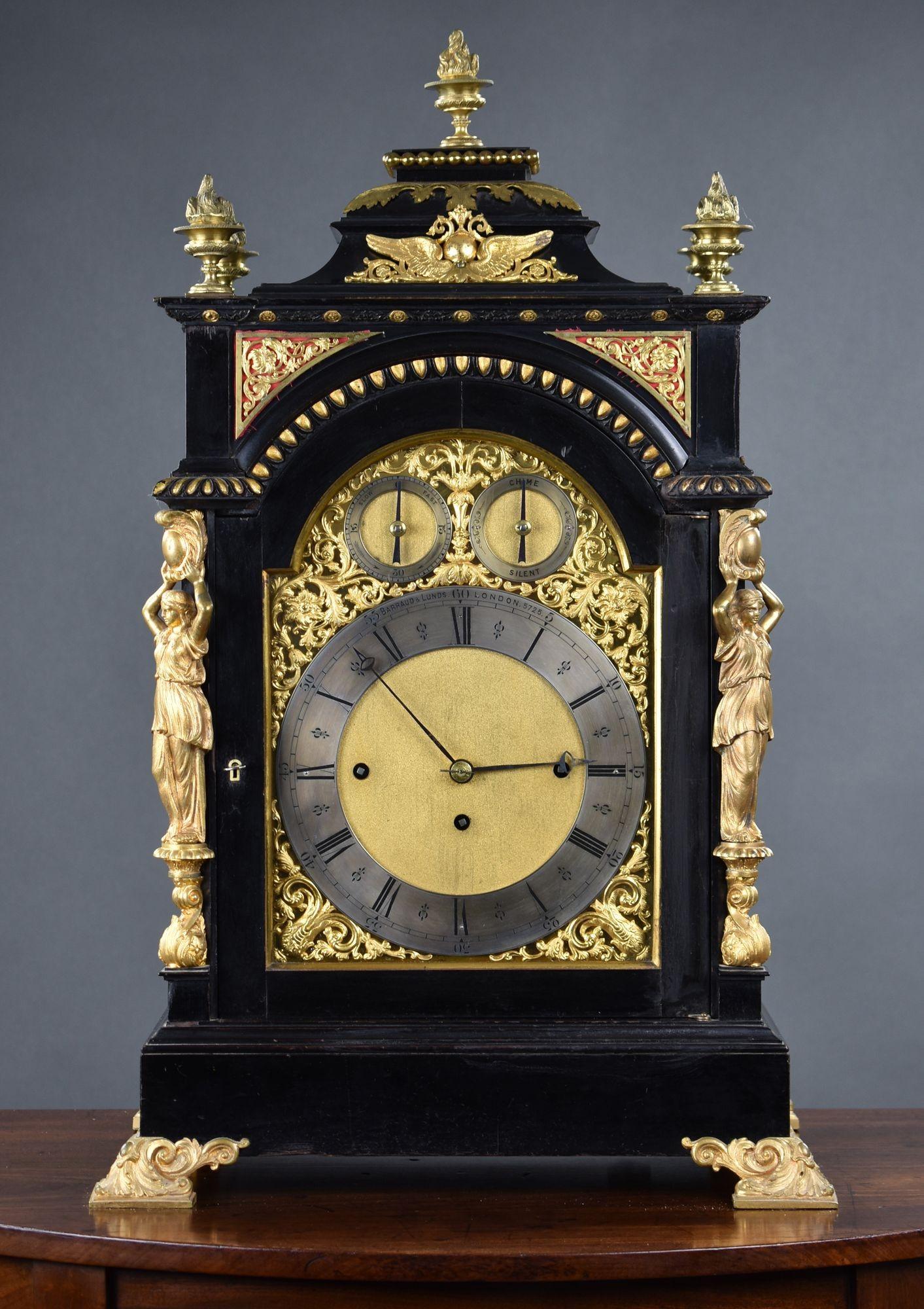 Victorian Ebonised Bracket Clock by Barraud & Lunds (1 of 30)