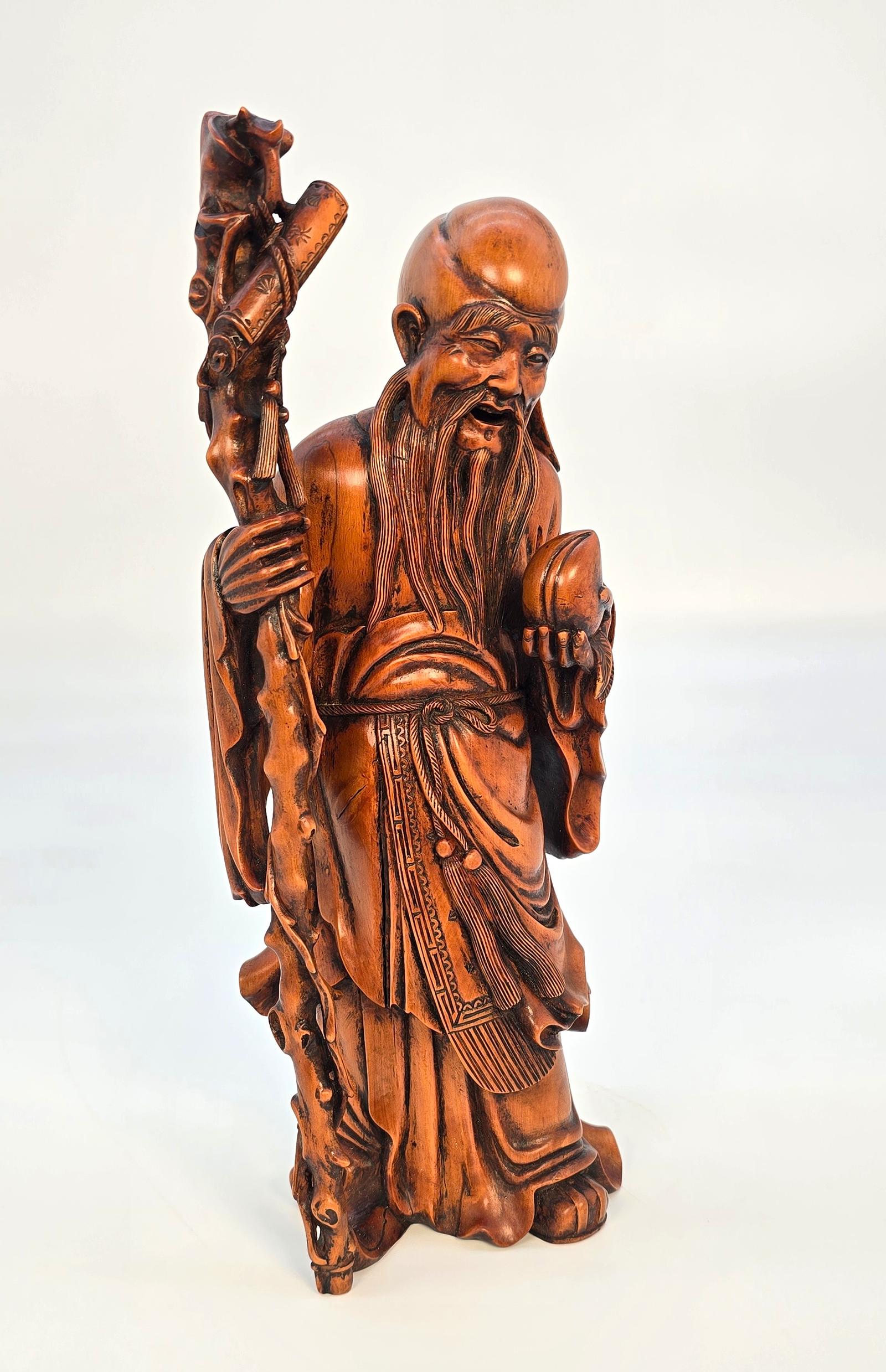 A Japanese Meiji Period Carved Boxwood Okimono, C1900 (1 of 15)