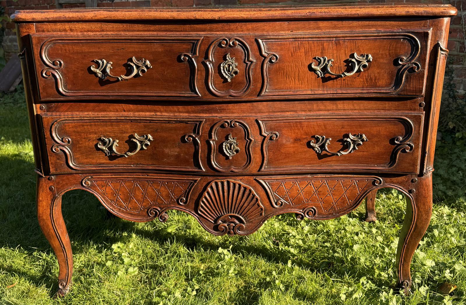 18th Century Rococo Commode in Walnut (1 of 8)