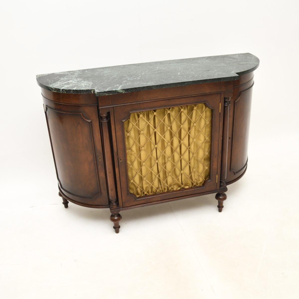 Antique Mahogany Grill Front Marble Top Sideboard (1 of 8) Antique Mahogany Grill Front Marble Top Sideboard (1 of 8)