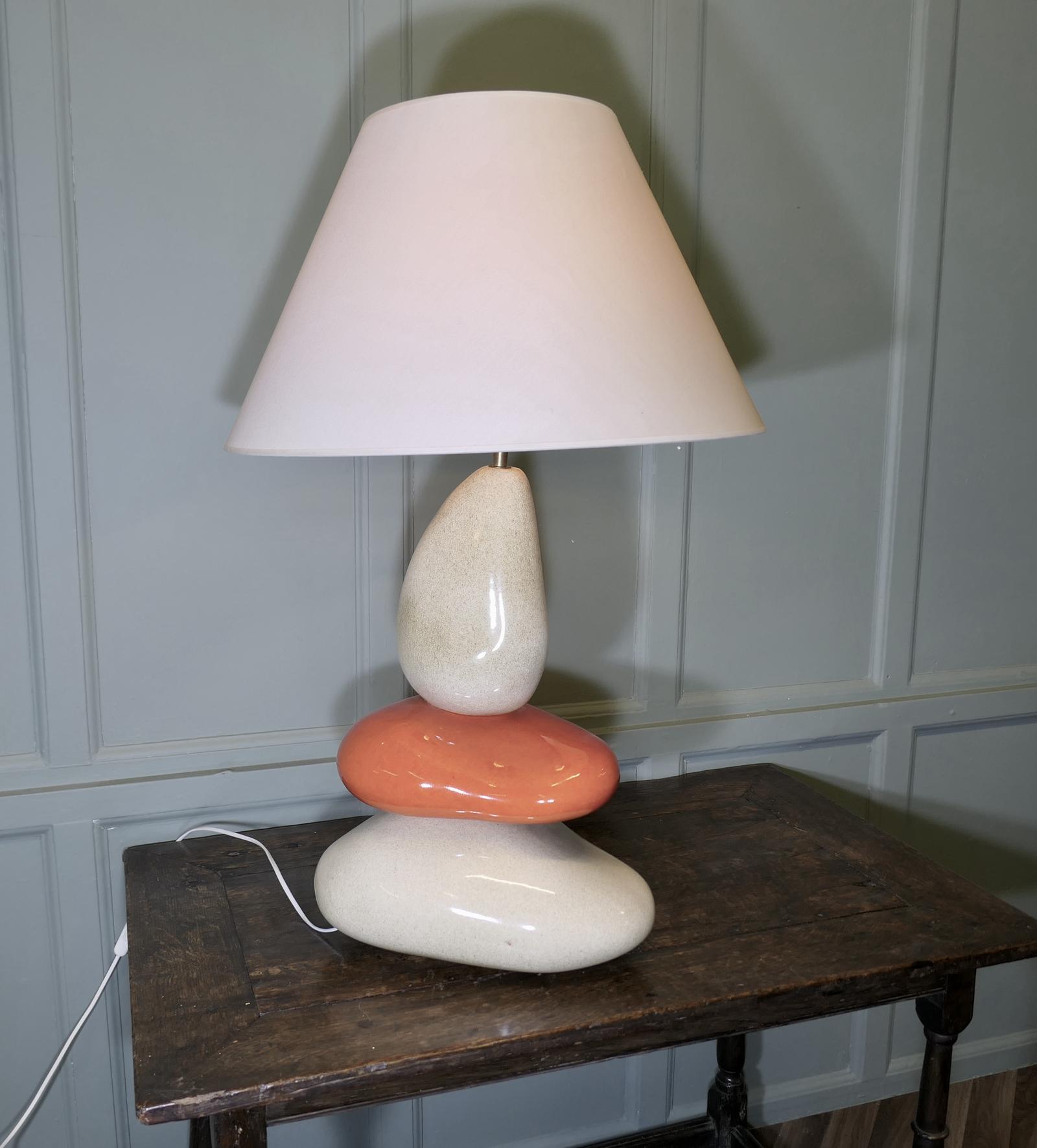 Large Francois Chatain Pebble Lamp from France (1 of 7)