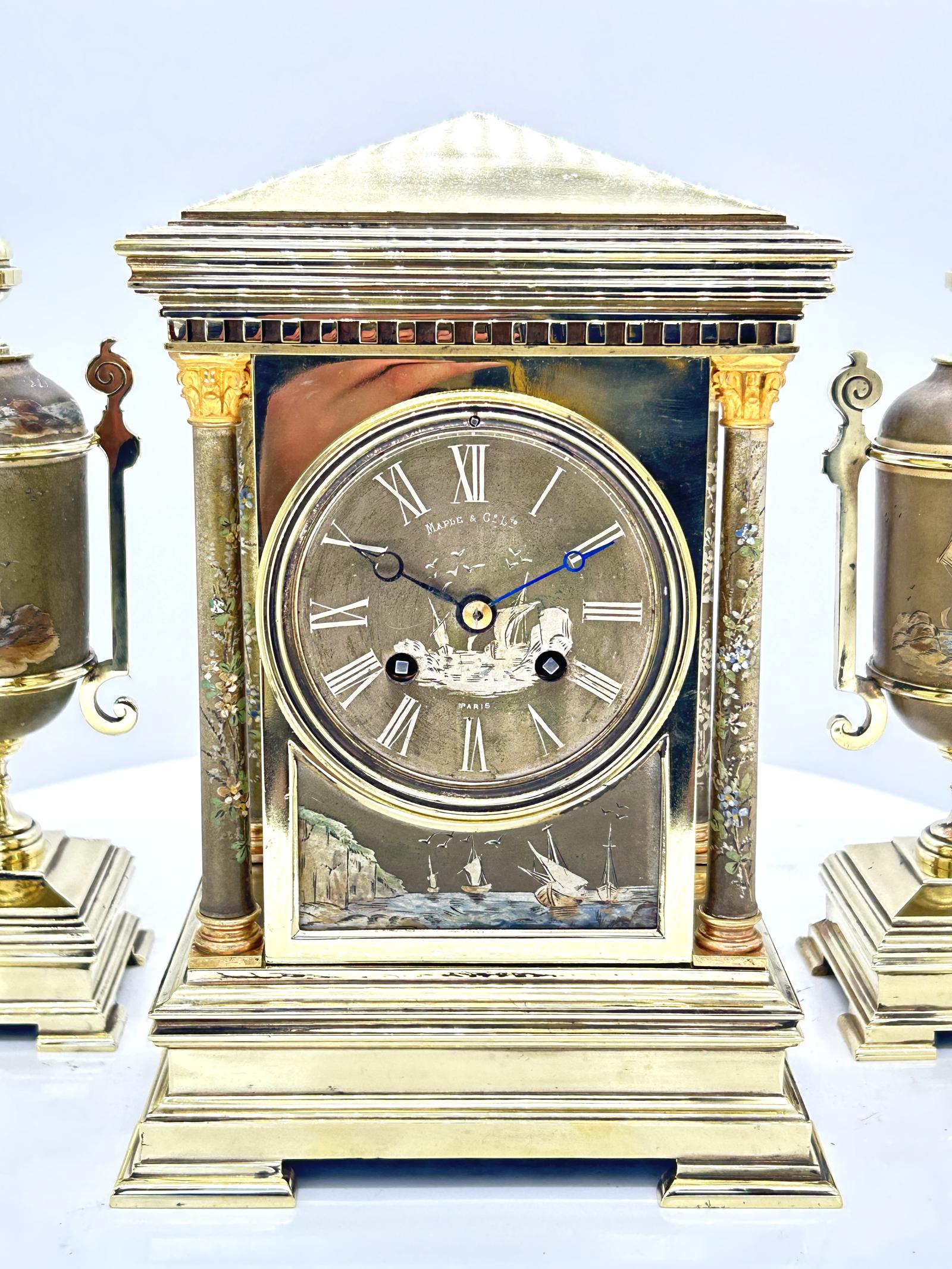 Antique French Bell Striking 8-Day Mantel Clock - Sevres Panels c.1860 - Serviced July 2024 (1 of 13) Antique French Bell Striking 8-Day Mantel Clock - Sevres Panels c.1860 - Serviced July 2024 (1 of 13)