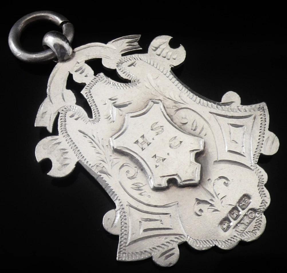 Large Sterling Silver Pocket Watch Fob Medal, Double Sided, Birmingham 1899 (1 of 7) Large Sterling Silver Pocket Watch Fob Medal, Double Sided, Birmingham 1899 (1 of 7)