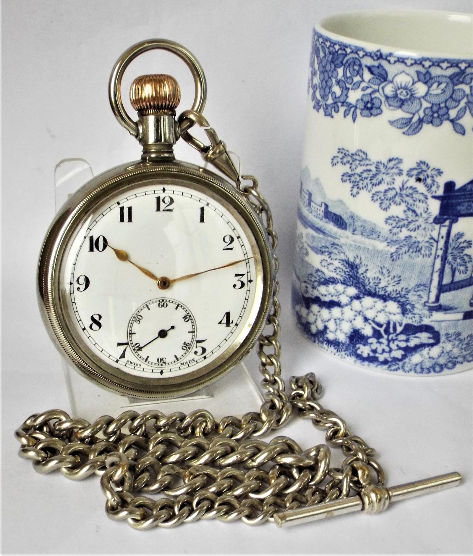 Antique Dimier Freres & Cie pocket watch with chain (1 of 5) Antique Dimier Freres & Cie pocket watch with chain (1 of 5)