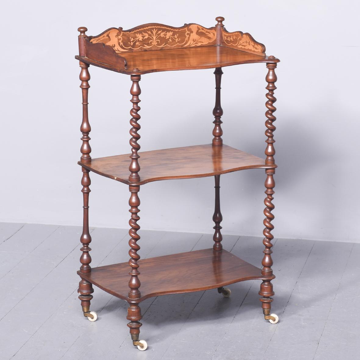 Serpentine Fronted Whatnot (1 of 8)