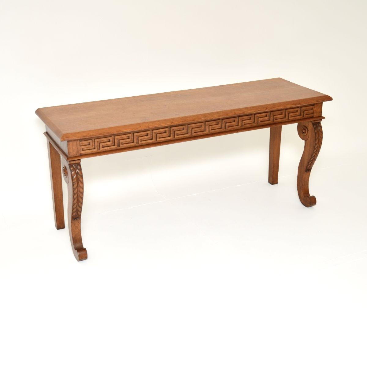 Antique Victorian Carved Oak Console Table (1 of 8)