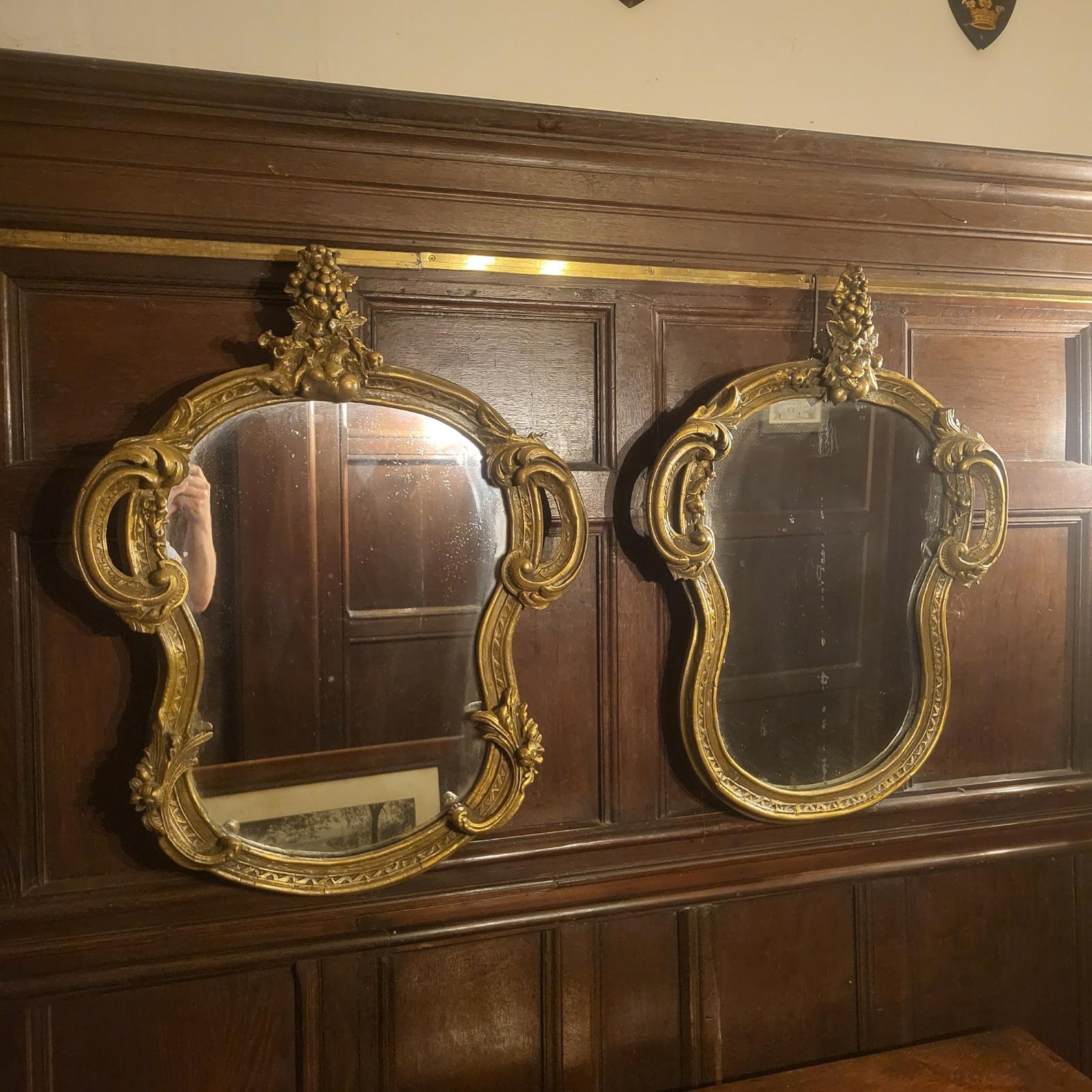 Pair of French Gilt Composite Mirrors (1 of 7) Pair of French Gilt Composite Mirrors (1 of 7)