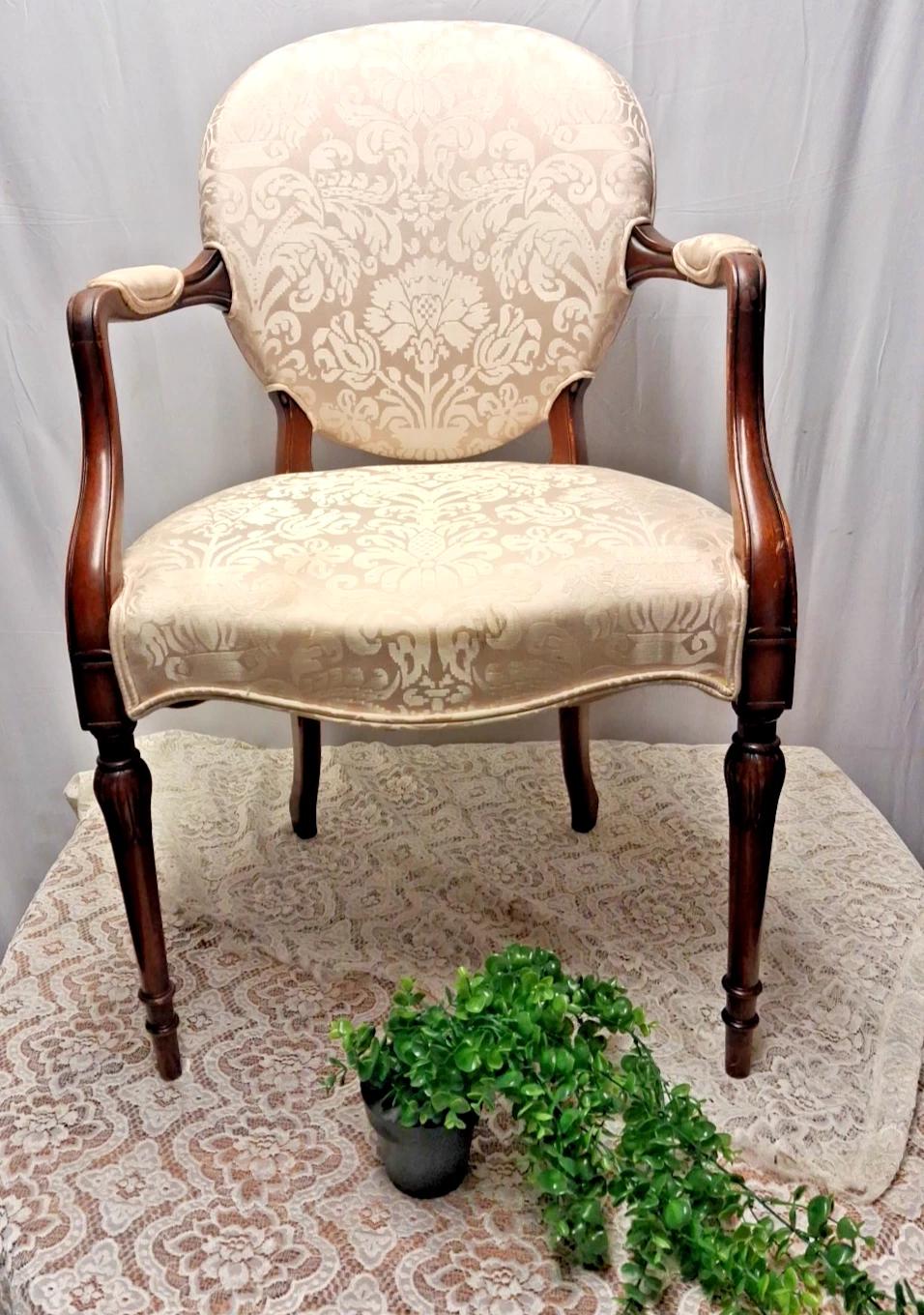 Antique George 111 Hepplewhite Styled Elbow Chair (1 of 8)