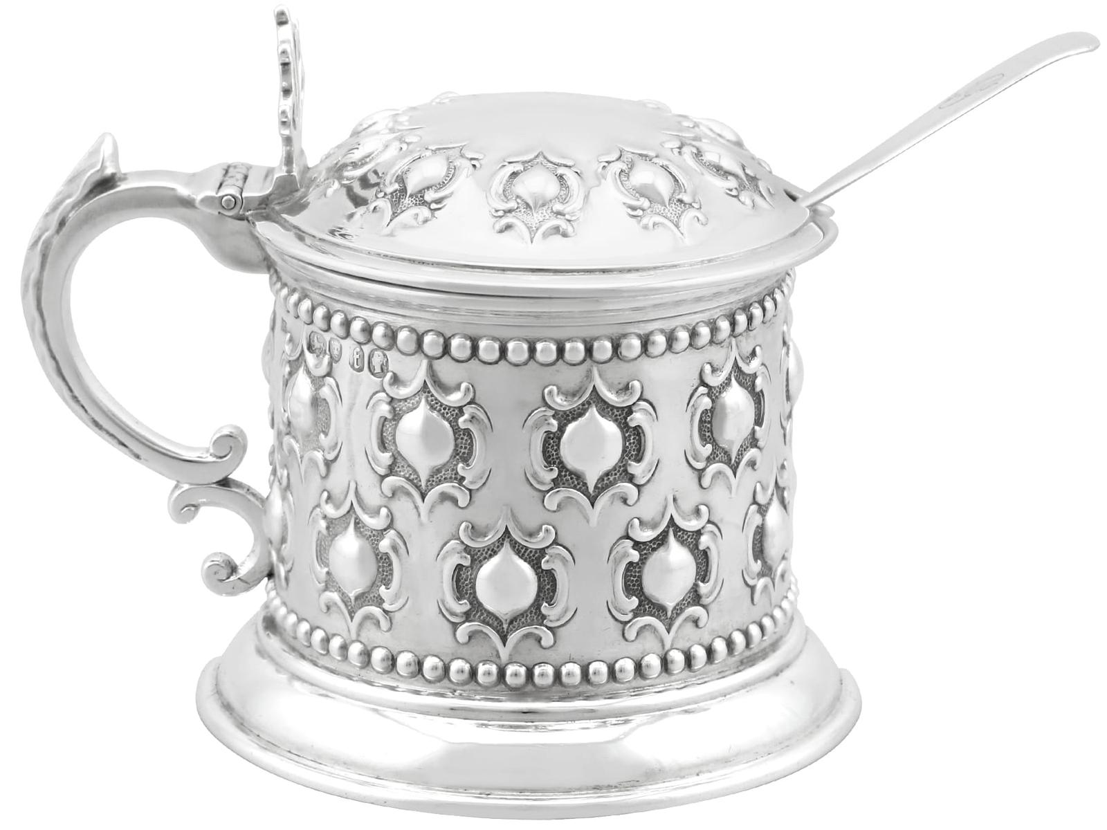 Antique Victorian Sterling Silver Mustard Pot 1861 (1 of 15)