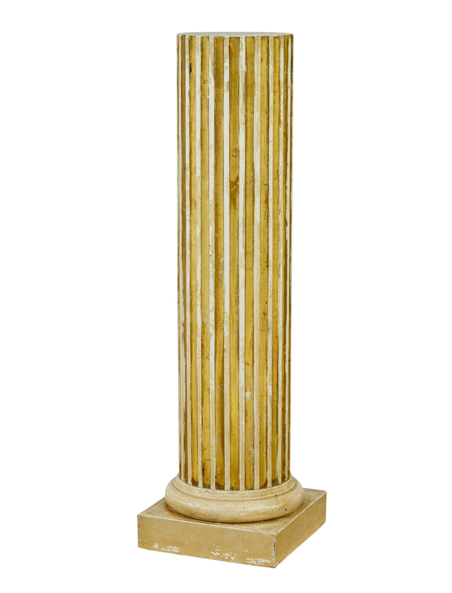 Early 20th Century Scandinavian Gilt Pedestal Column (1 of 7) Early 20th Century Scandinavian Gilt Pedestal Column (1 of 7)