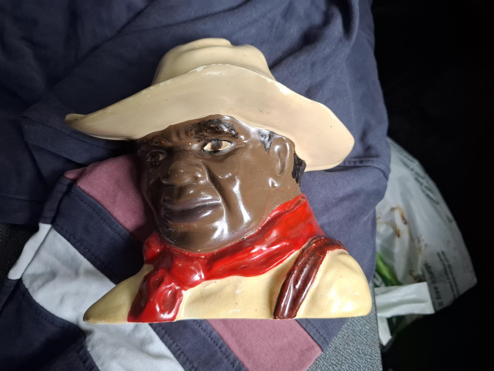 Vintage Pottery 'Native Stockman' Wall Mask - c.1950s (1 of 6)