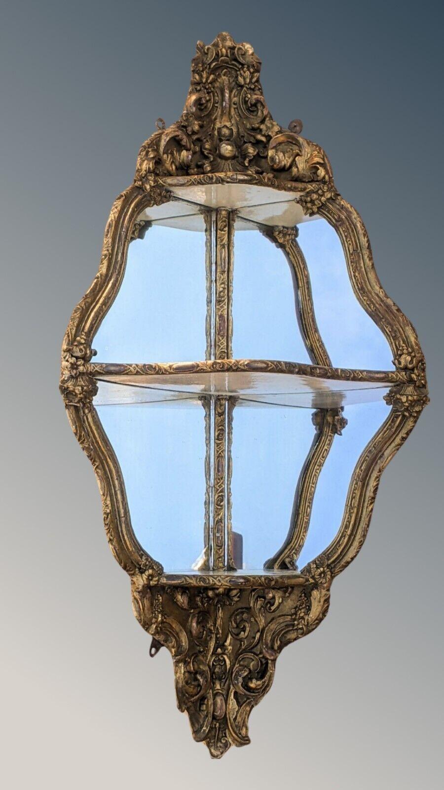 Antique Rococo Mirrored Corner Bracket Display (1 of 5)
