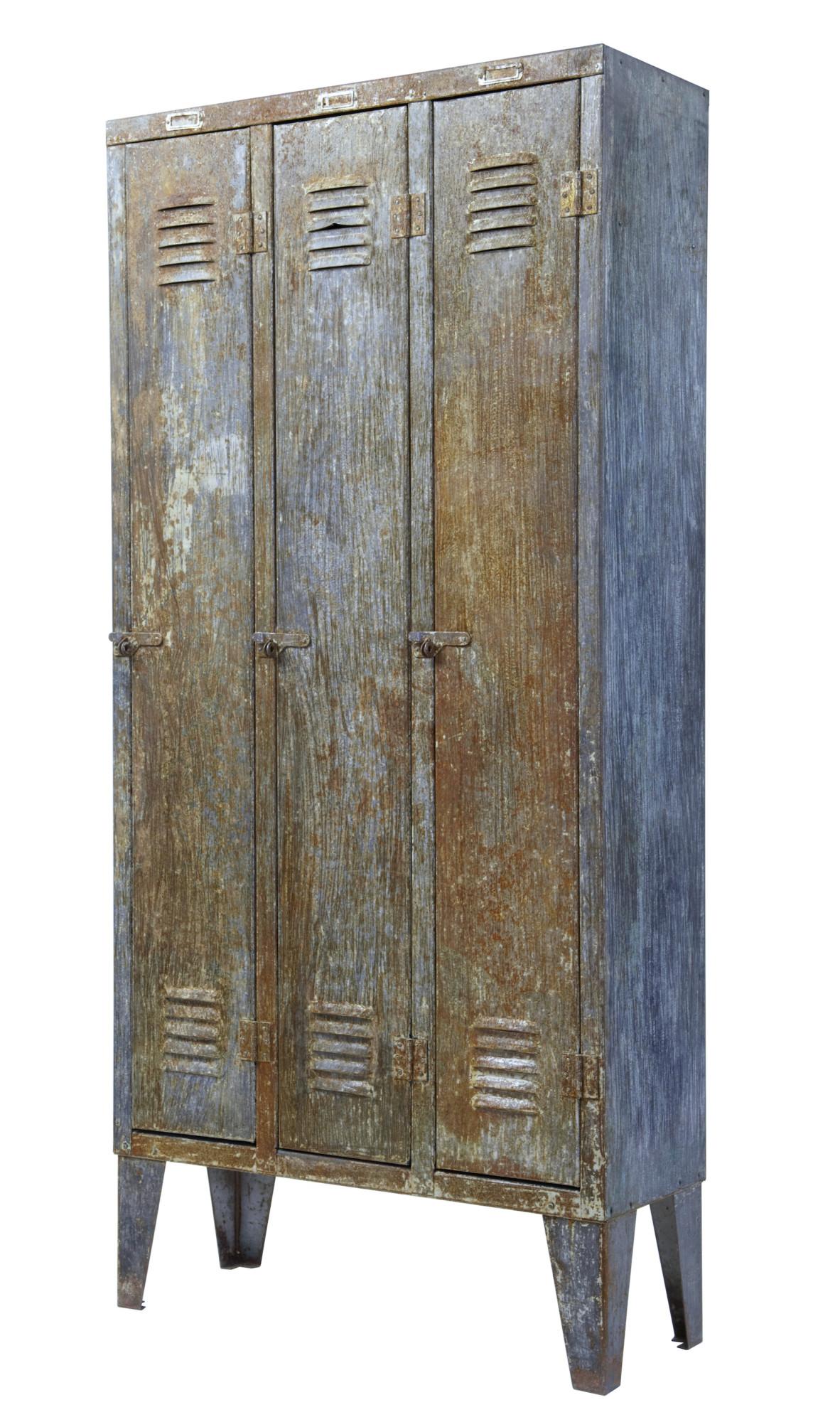 Mid 20th Century Distressed Industrial Cabinet (1 of 8)