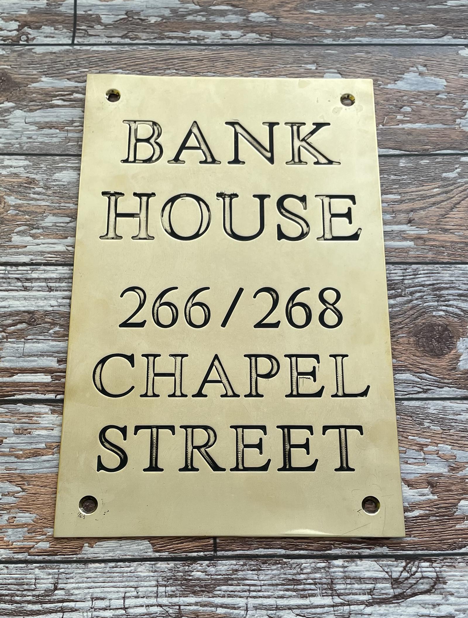Brass House Sign (1 of 2) Brass House Sign (1 of 2)