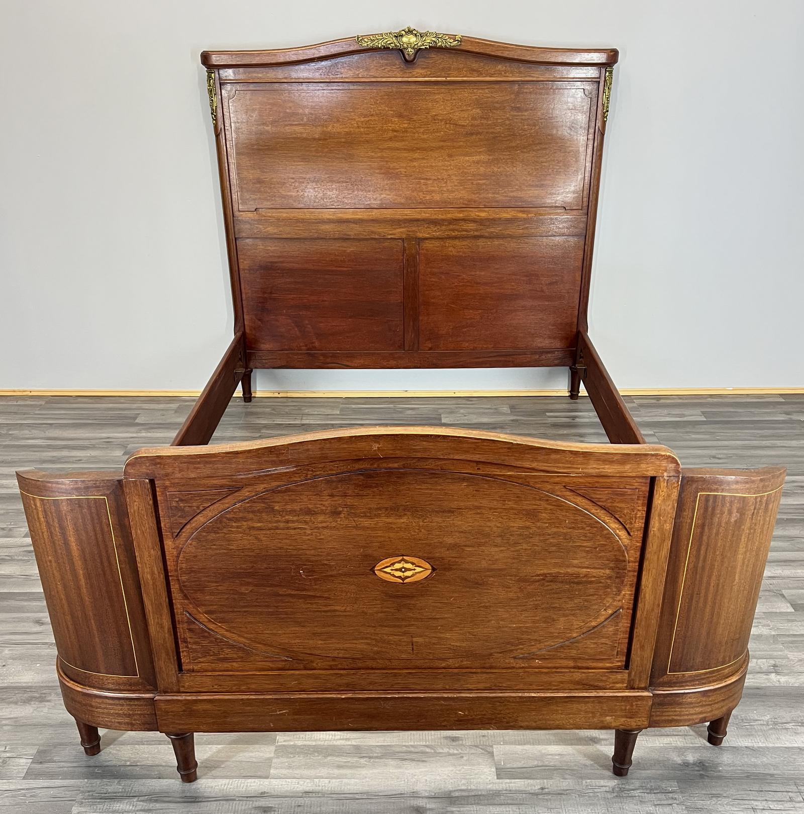 Double Bed - Antique French Double Bed Frame Headboard (1 of 11)