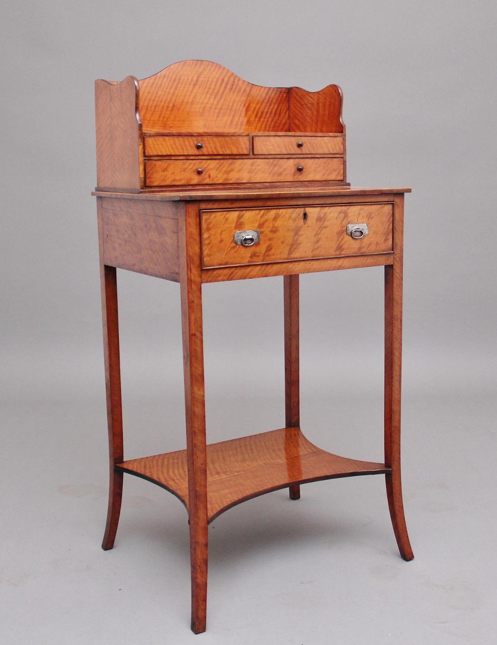 19th Century  Satinwood Ladies Writing Table in the Sheraton Style (1 of 15)
