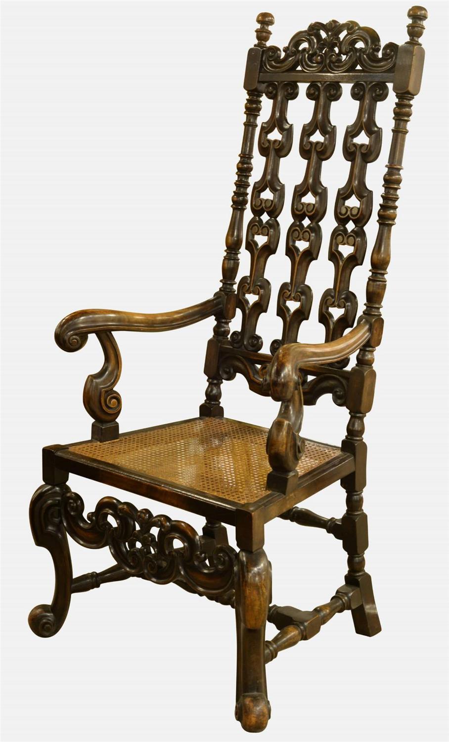 19th Century Jacobean Style Throne Chair (1 of 6)
