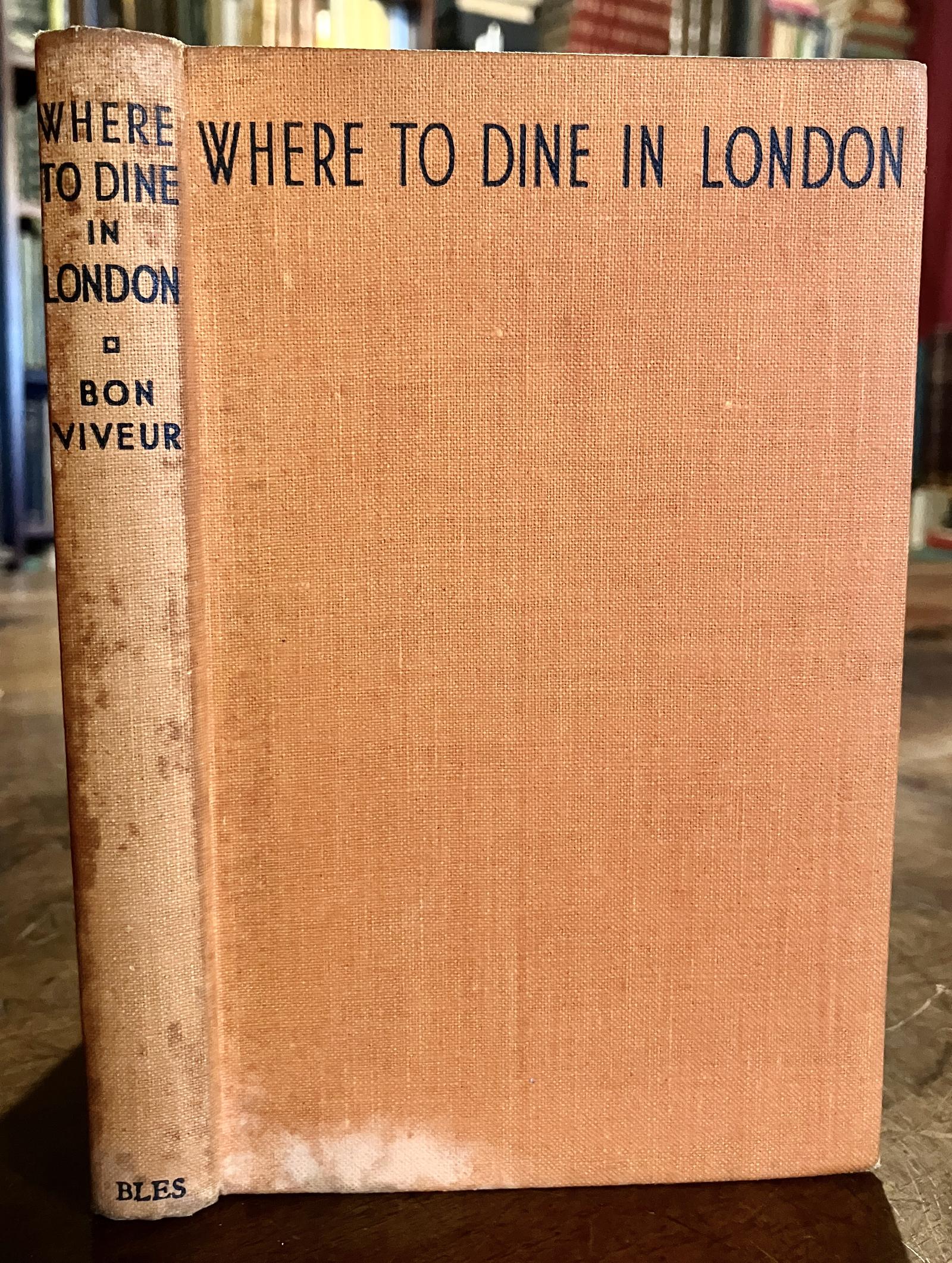1937 Where to Dine in London Scarce First Book by Fanny Cradock 1st Edition (1 of 5)