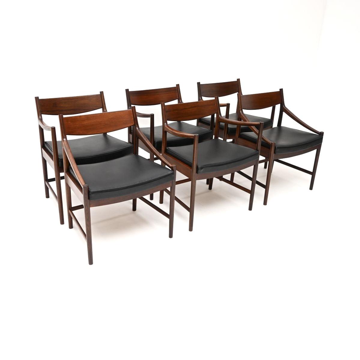 Set of Six Rosewood Dining Chairs by Val Rossi for McIntosh (1 of 10) Set of Six Rosewood Dining Chairs by Val Rossi for McIntosh (1 of 10)