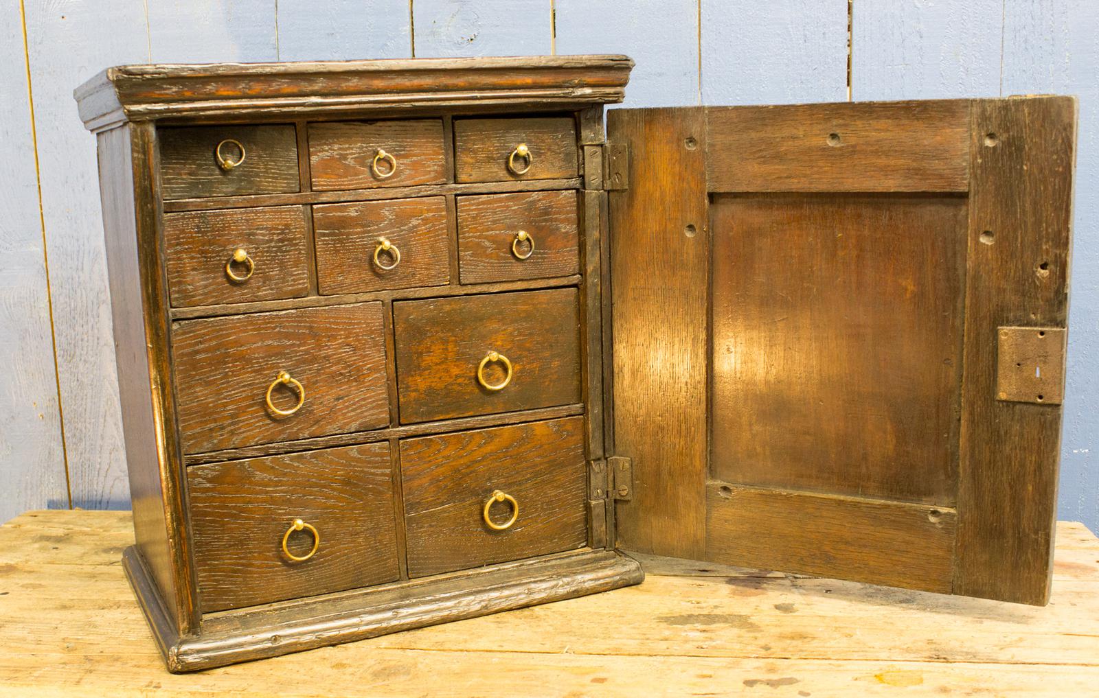 18th Century Oak & Walnut Spice Cupboard (1 of 11)
