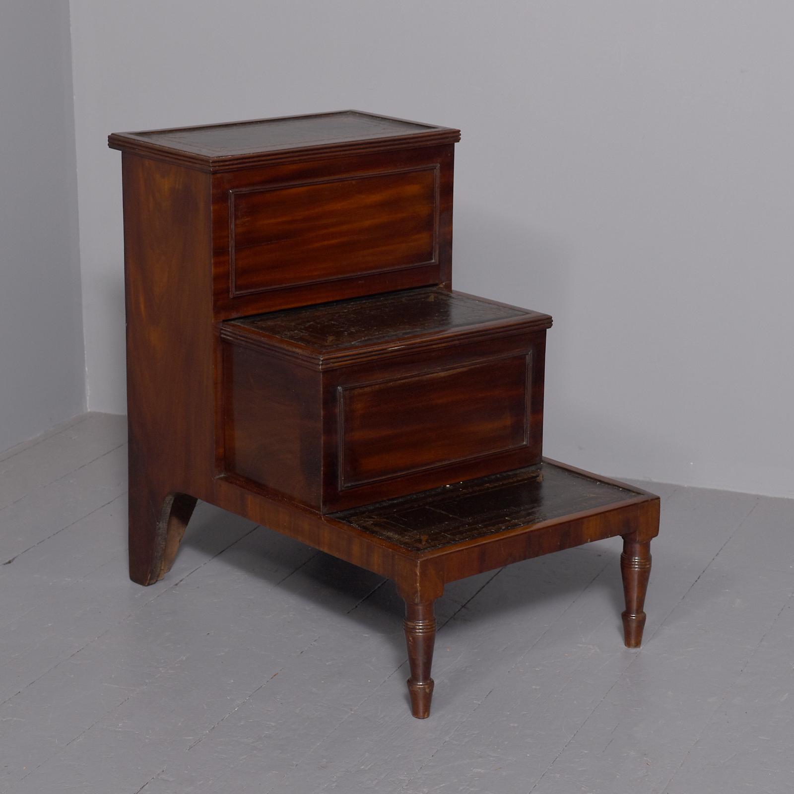 Regency Mahogany Three Step Commode (1 of 7)