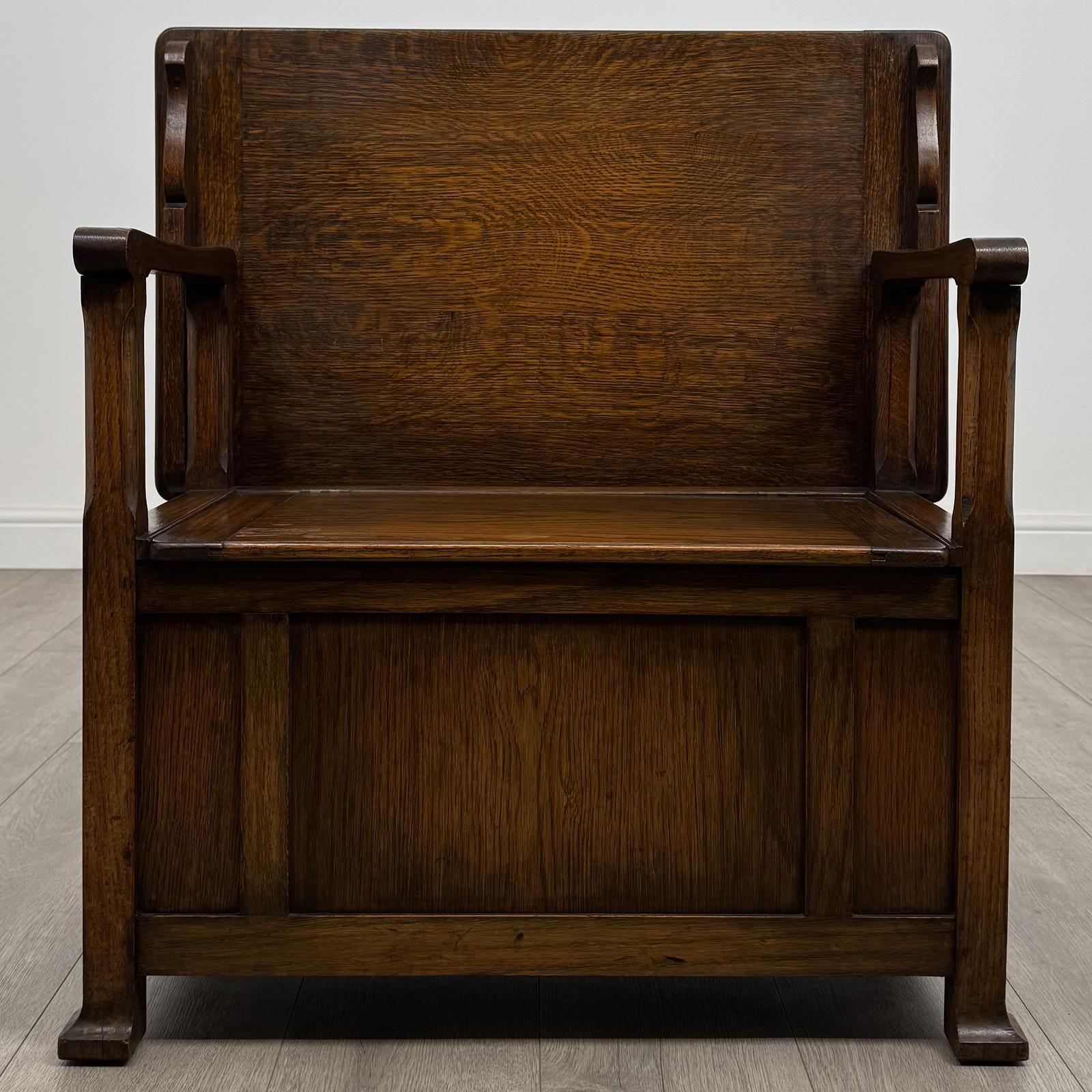 Antique 20th Century Good Quality Monks Bench In Oak (1 of 13) Antique 20th Century Good Quality Monks Bench In Oak (1 of 13)